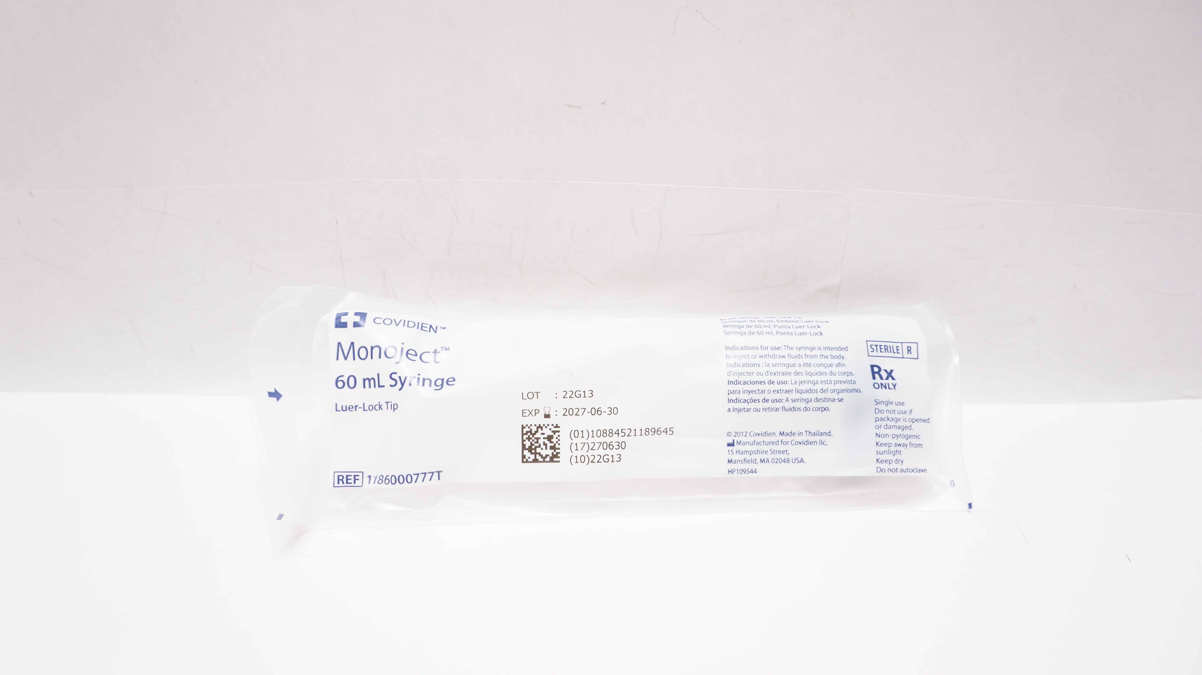 Covidien 1186000777T Monoject 60ml Syringe Luer-Lock Tip