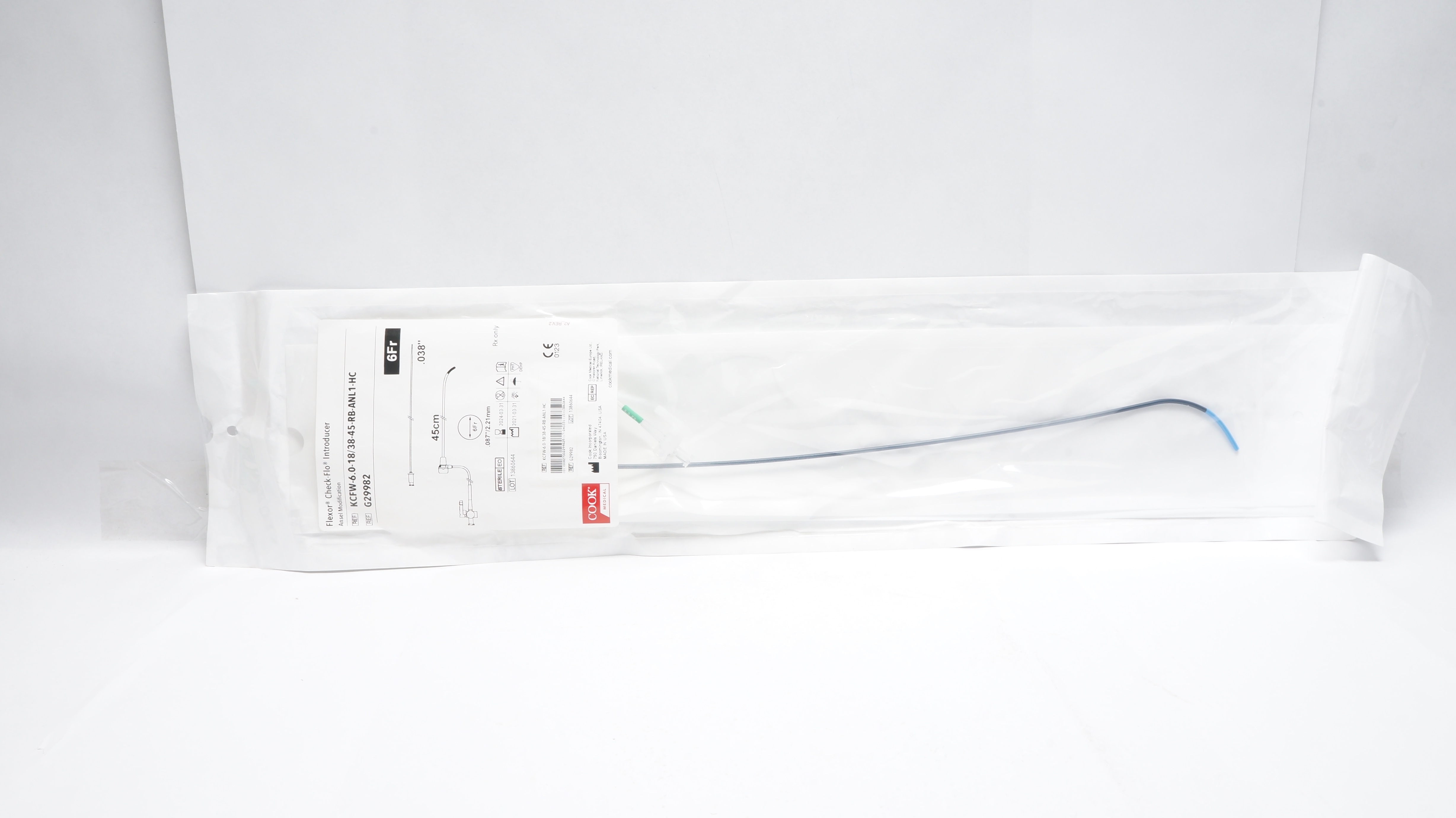 Cook Medical G29982 Flexor Check-Flo Introducer 6Fr x 45cm (x)