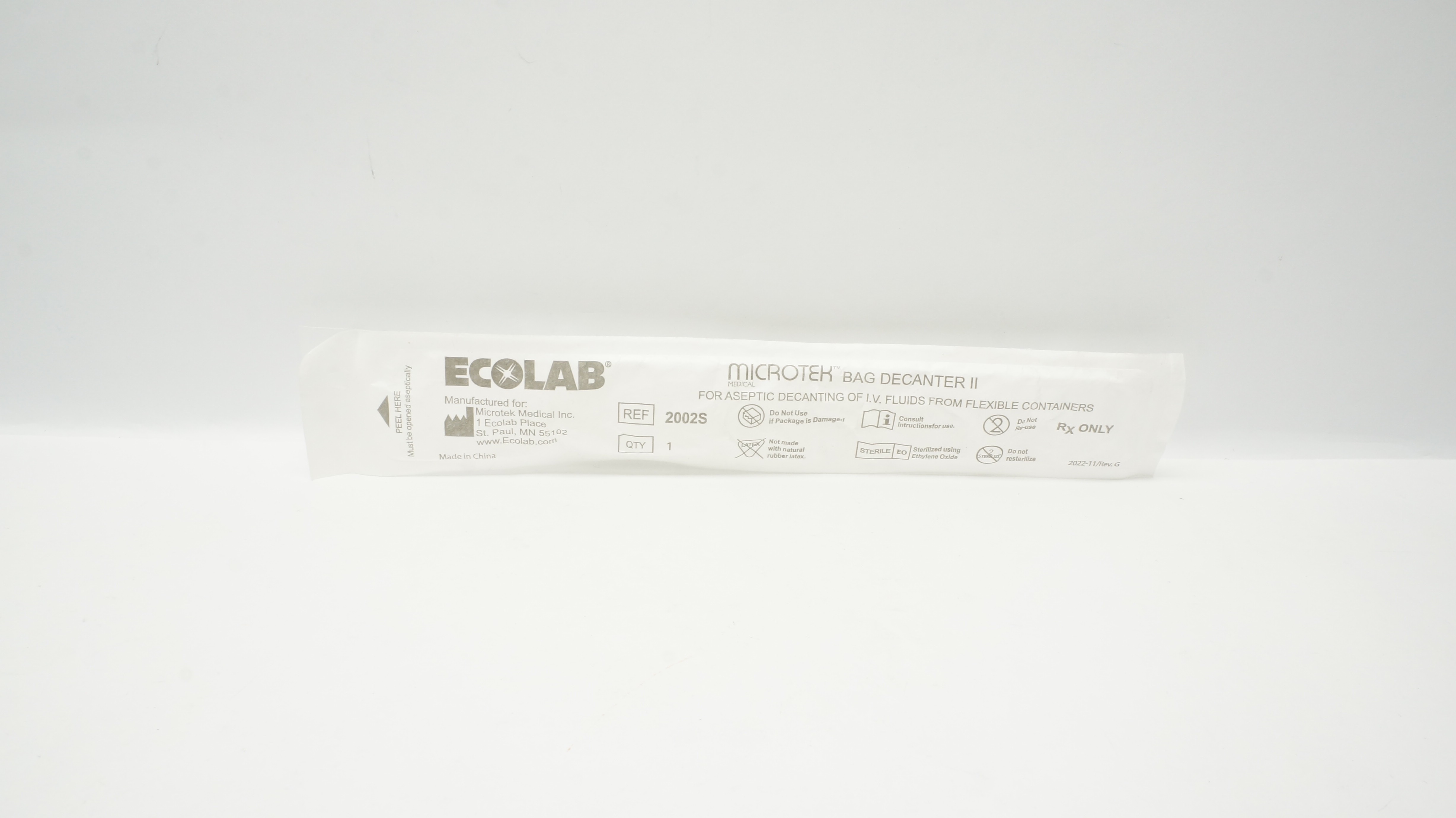 Microtek Medical 2002S Ecolab Bag Decanter II