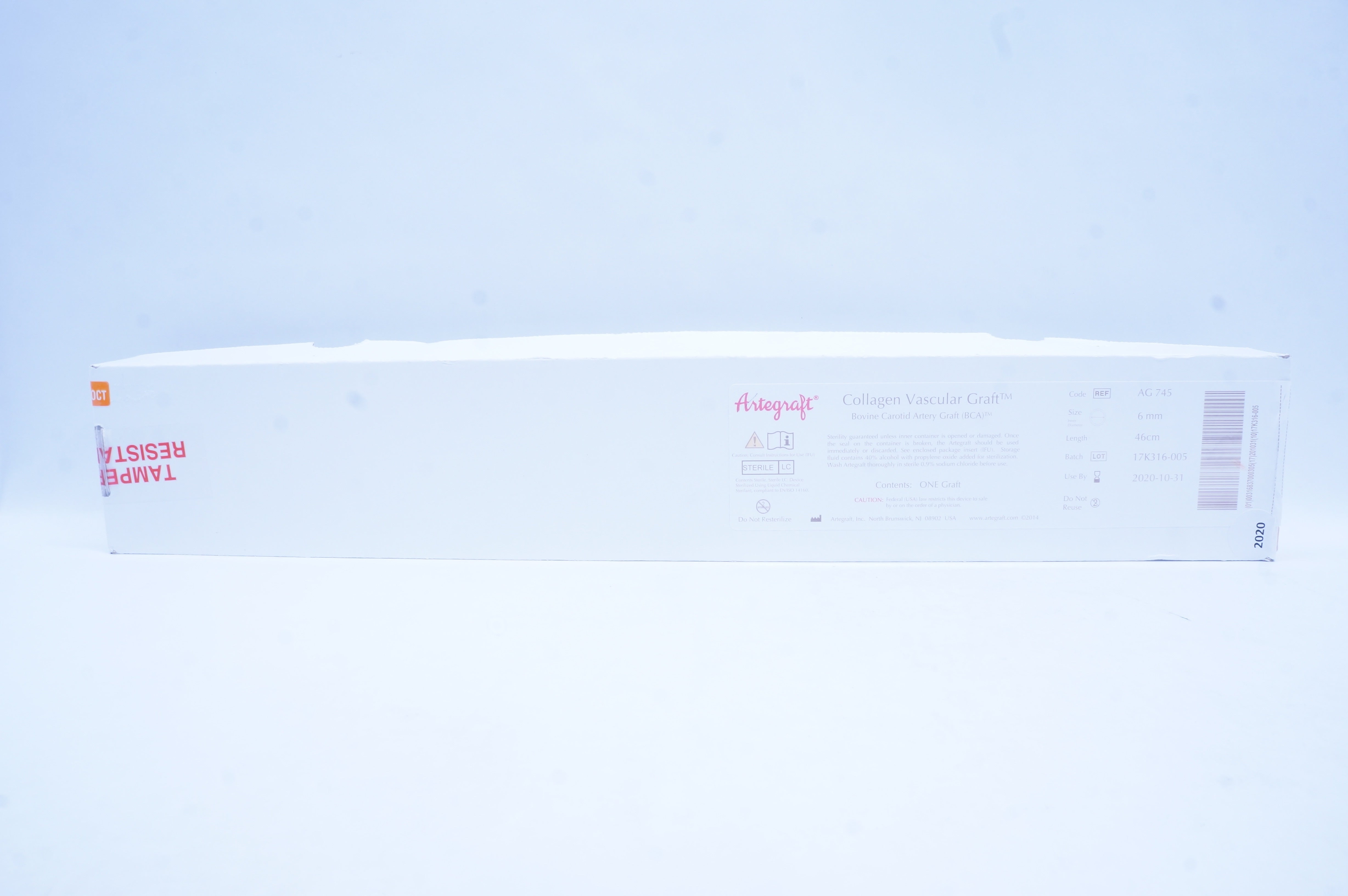 Artegraft AG745 Collagen Vascular Graft 6mm x 46cm (x)