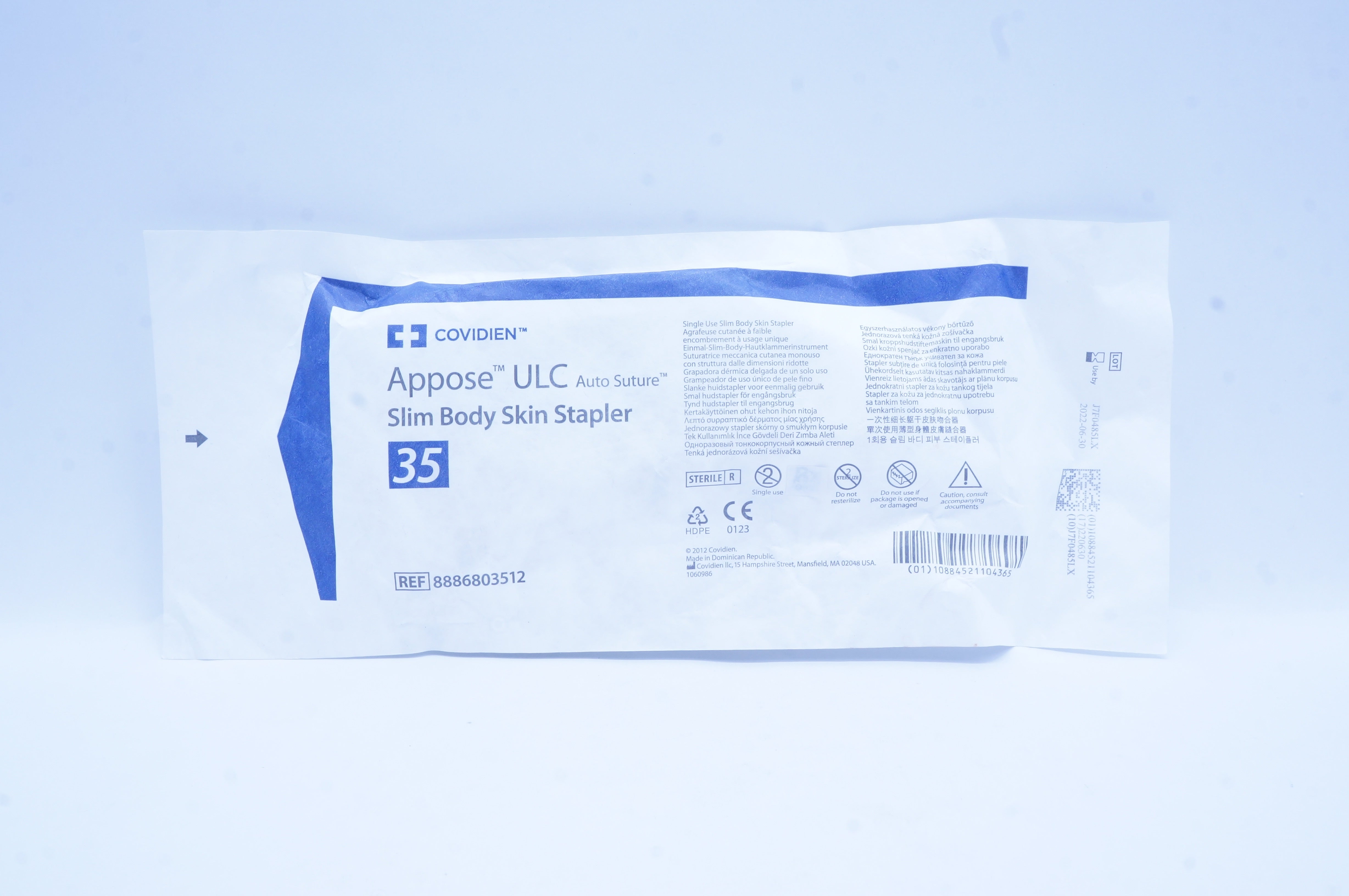 Covidien 8886803512 Appose ULC 35 Auto Suture Slim Body Skin Stapler