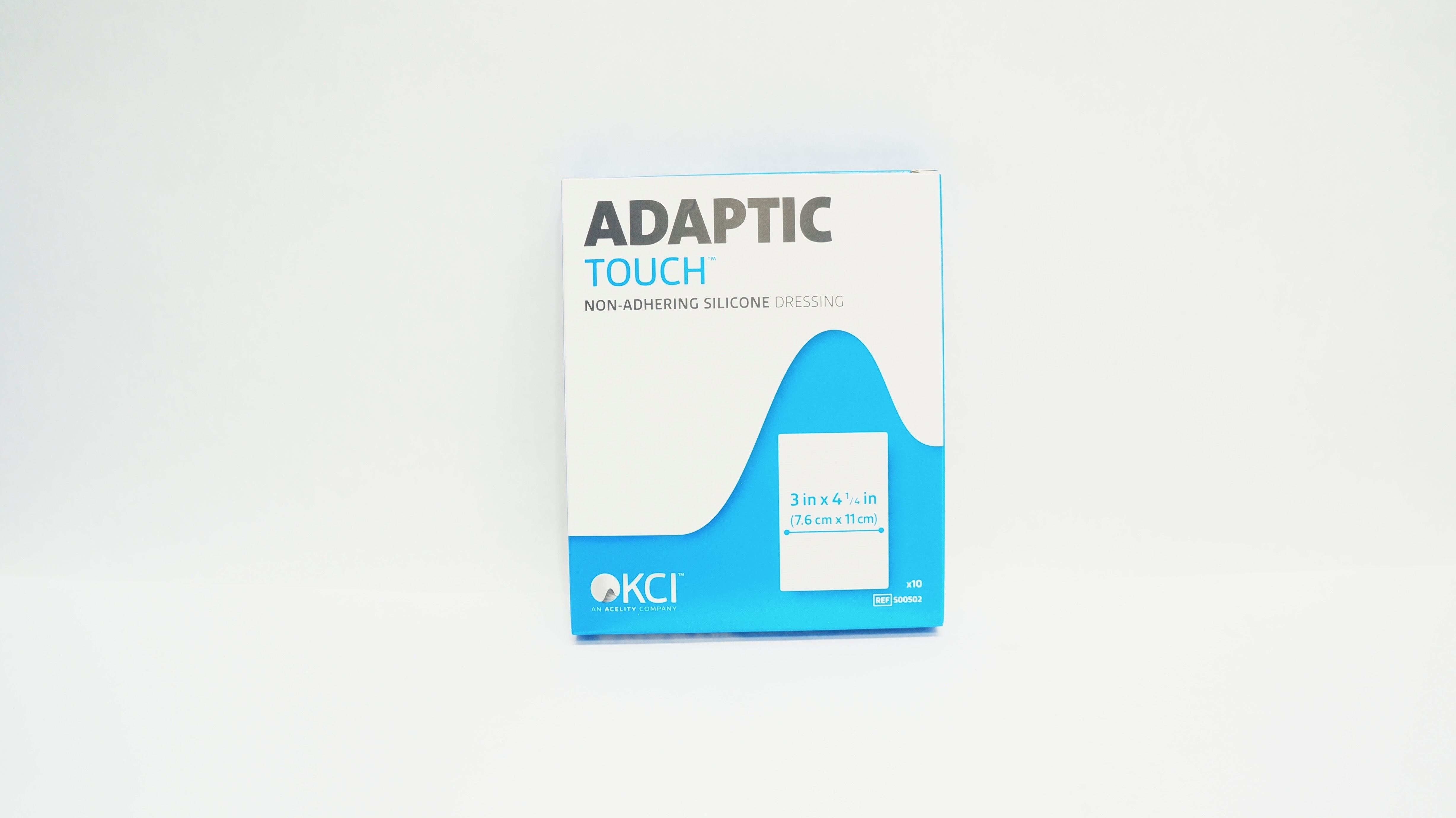 Systagenix 500502 Adaptic Touch Silicone Dressing 3inch x 4-1/4inch - Box of 10
