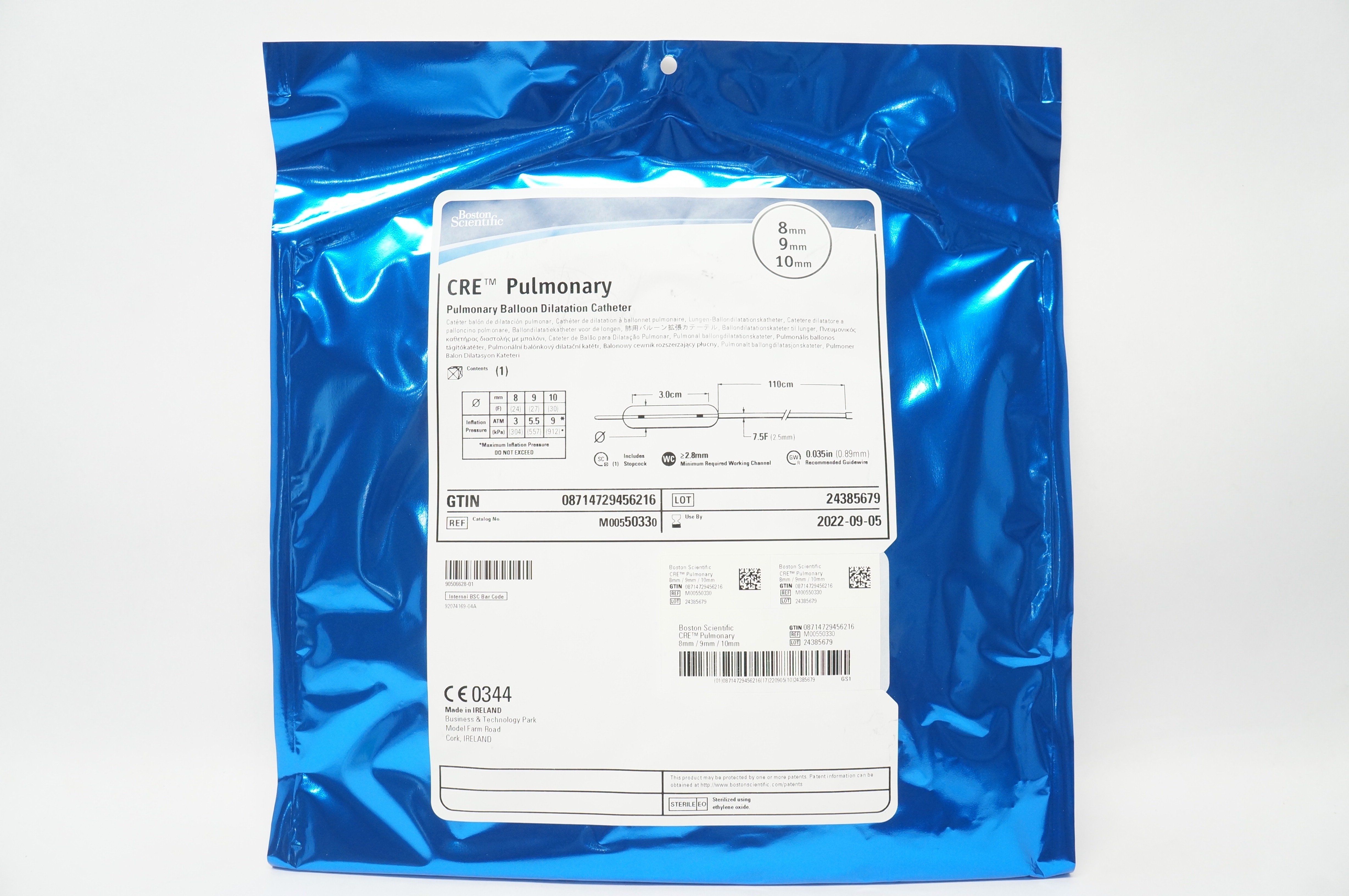 Boston Scientific 5033 CRE Pulmonary Balloon Dilatation Cath.8 x 9 x 10mm (x)