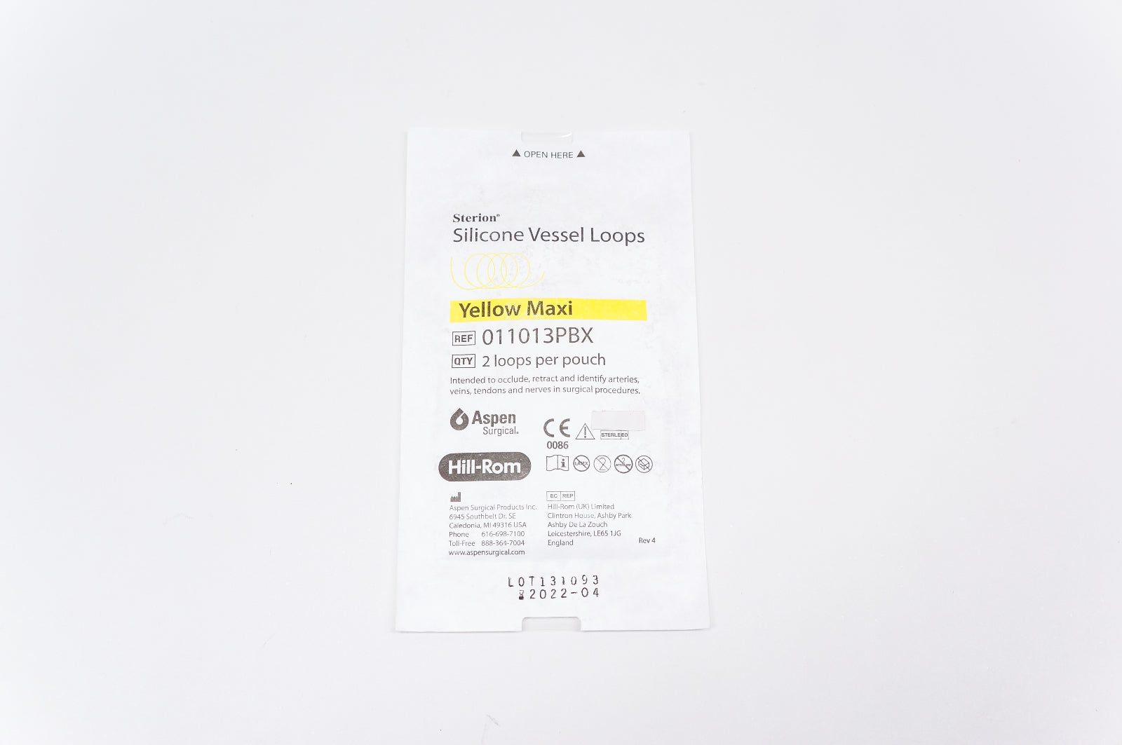 Aspen 011013PBX Silicone Vessel Loops - Pack of 2
