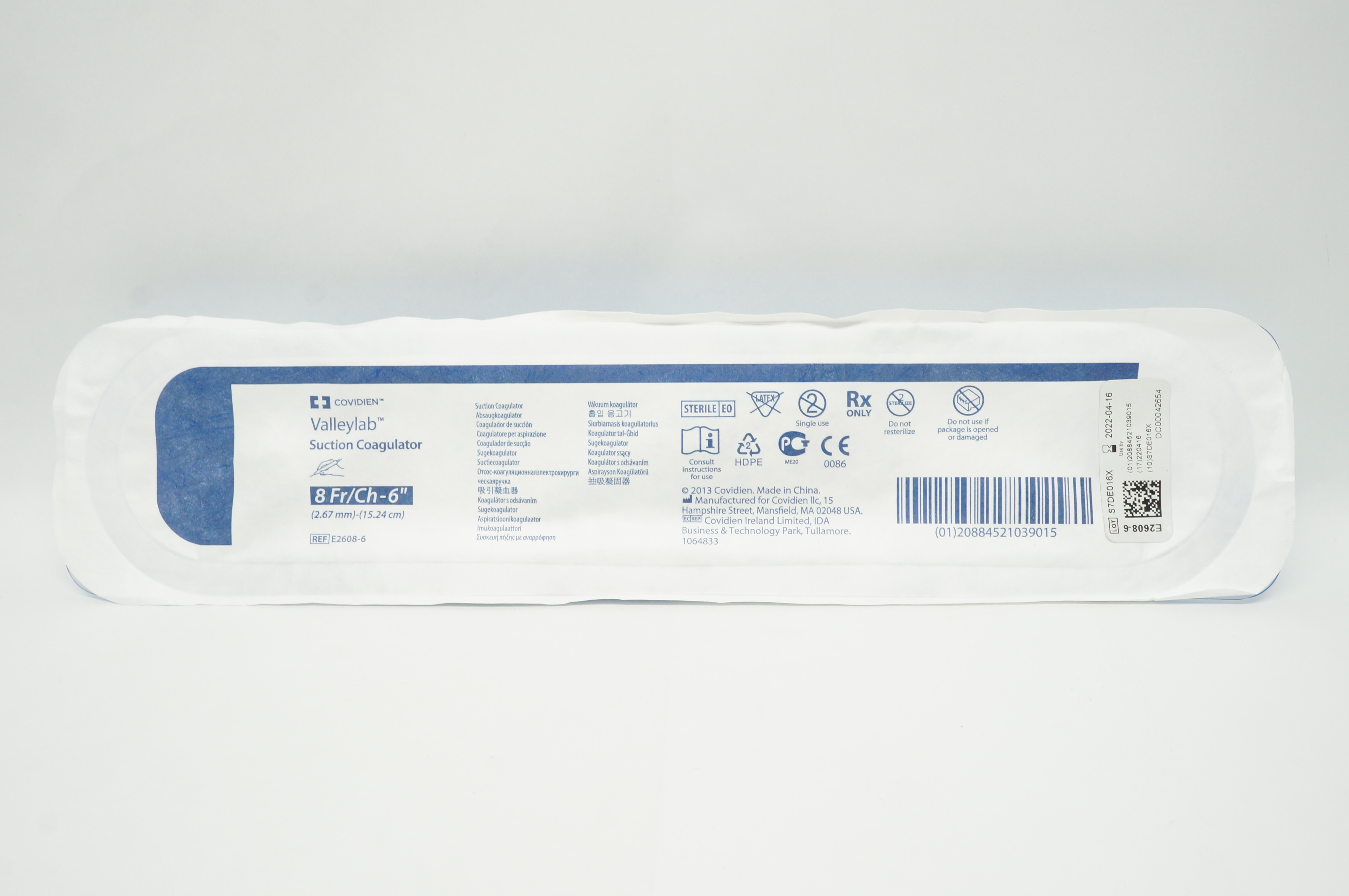 Covidien E2608-6 Valleylab Suction Coagulator 8Fr/Ch - 6inch