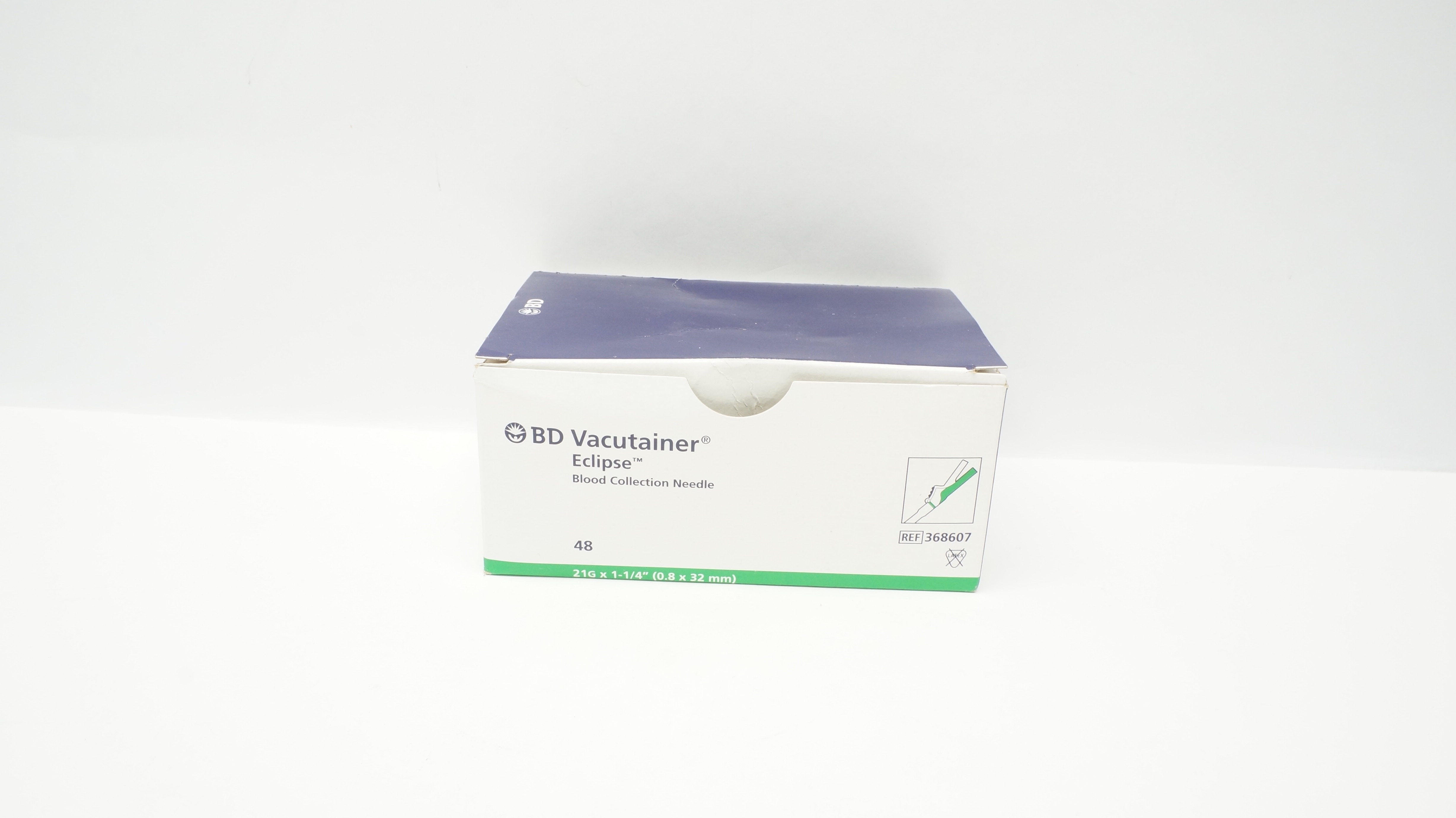 BD 368607 Vacutainer Eclipse Blood Collection Ndle 21G x 1-1/4inch - Box of 47
