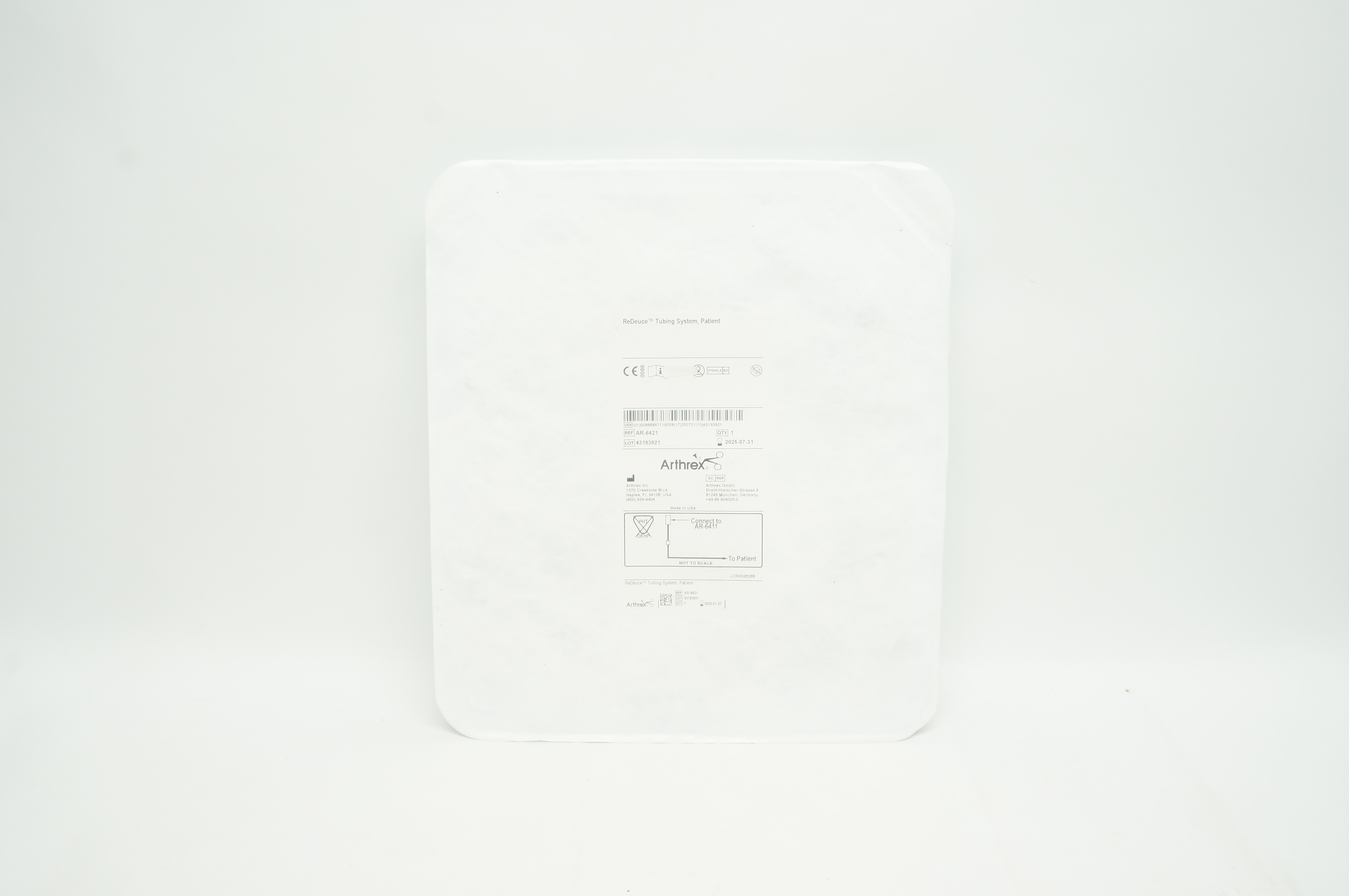 Arthrex AR-6421 ReDeuce Tubing System, Patient