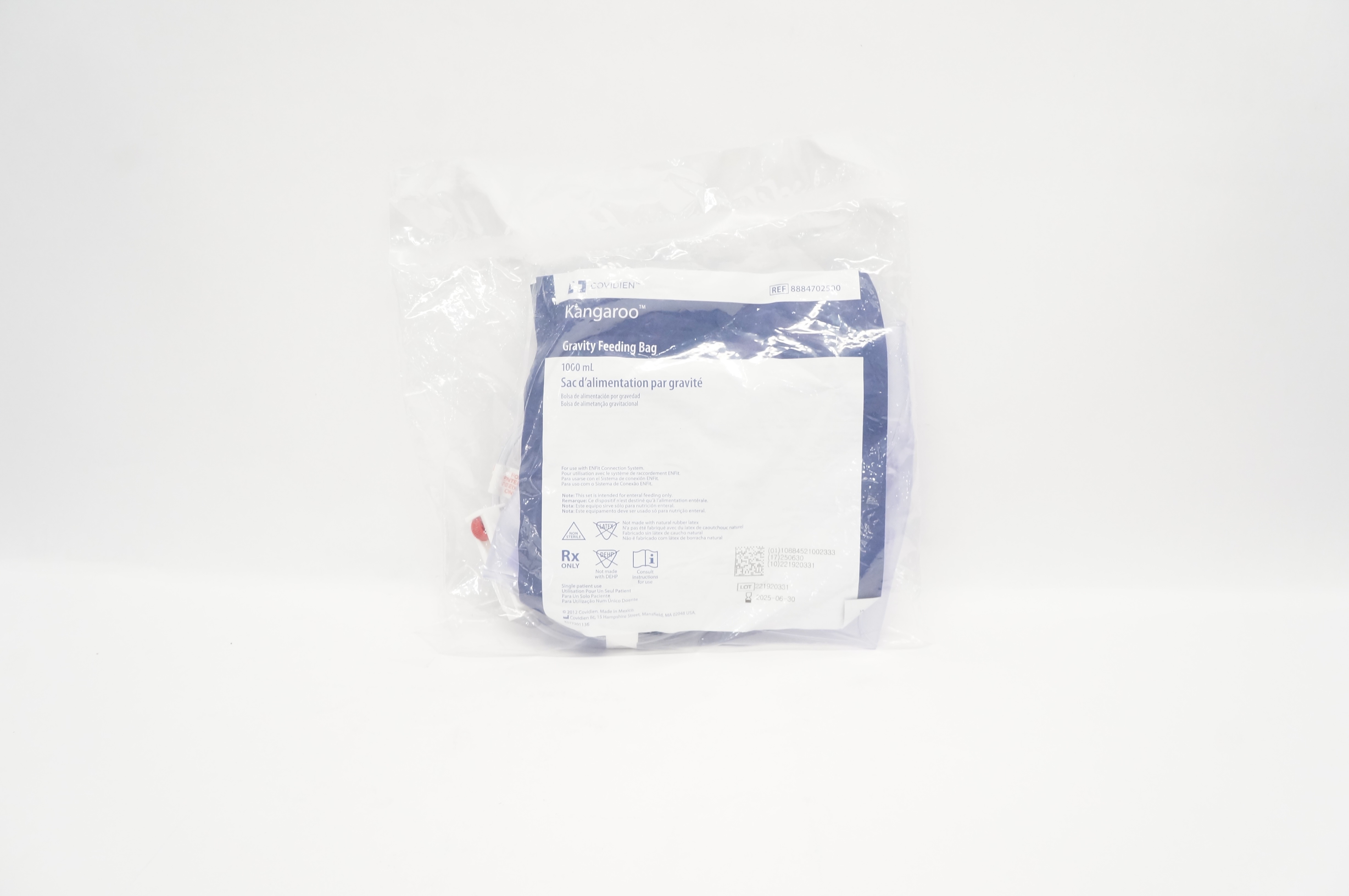 Covidien 8884702500 Kangaroo Gravity Feeding Bag 1000mL