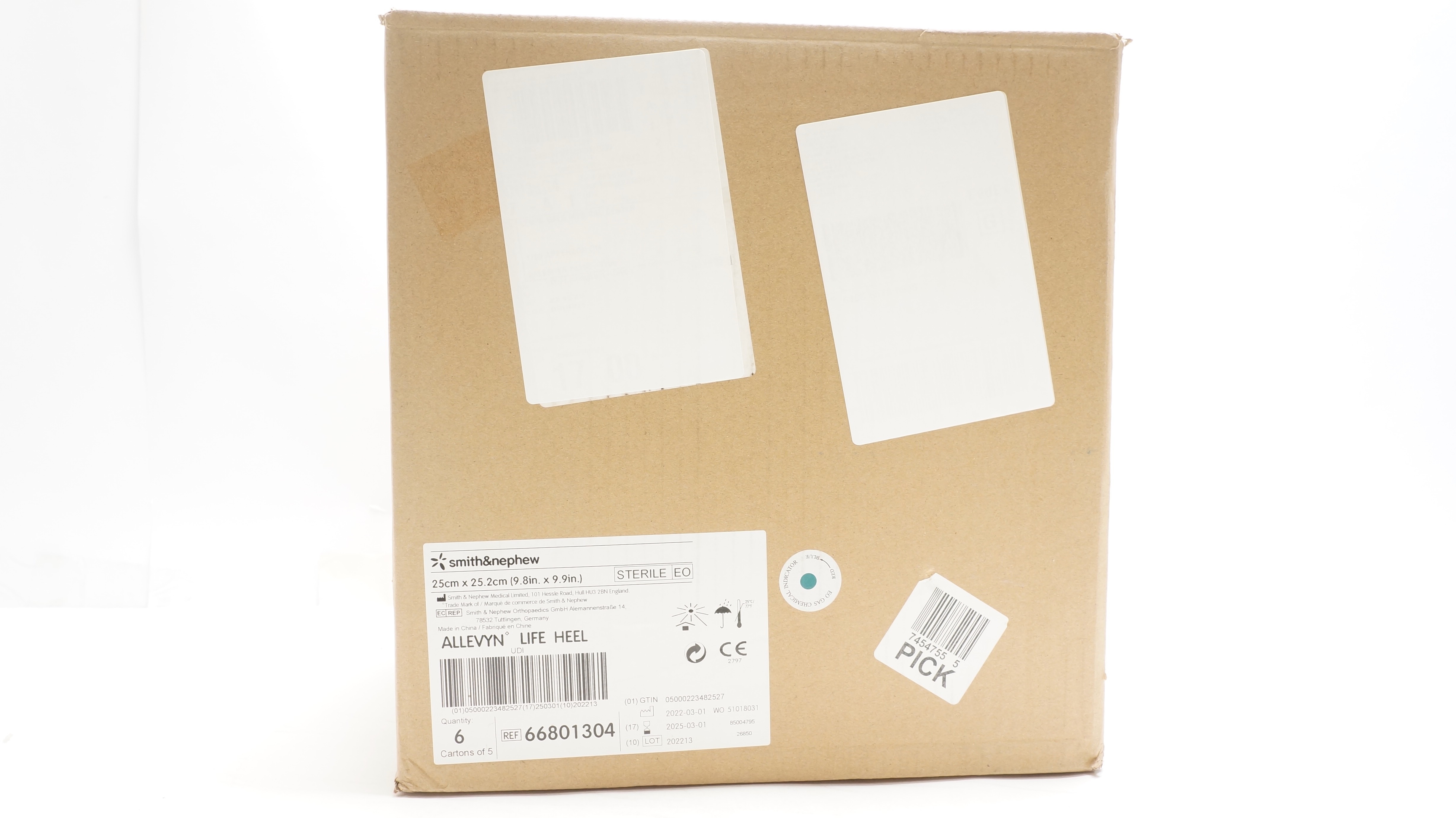 Smith&Nephew 66801304 Allevyn Life Heel Dressing 9.8 x 9.9in - Box of 6