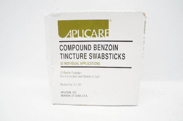 Applicare S-1106 Compound Benzoin Tincture 4inch Saturated Swabstick ~ Box of 50