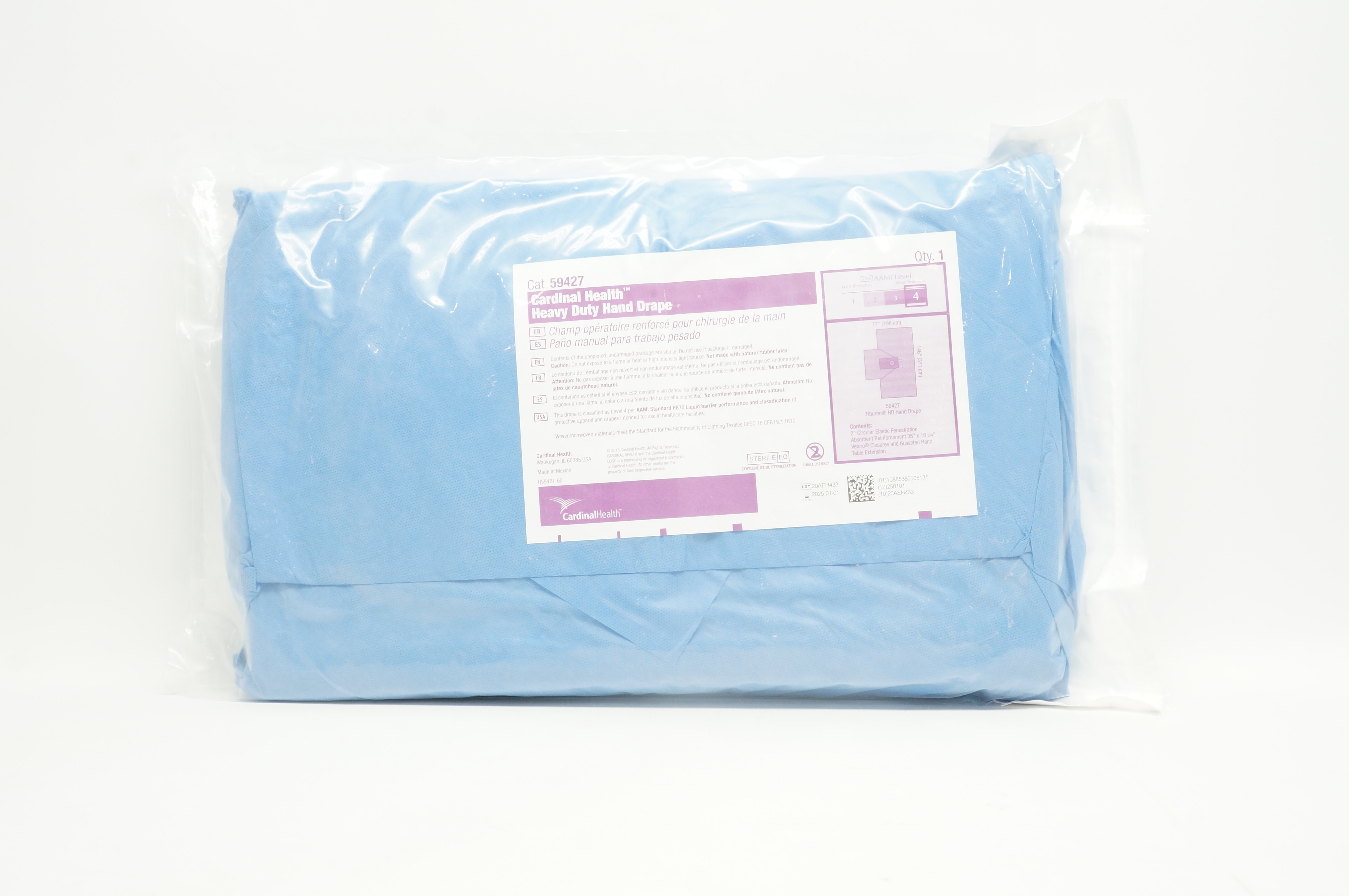 Cardinal Heath 59427 Tiburon Heavy Duty Hand Drape 77inch x 146inch
