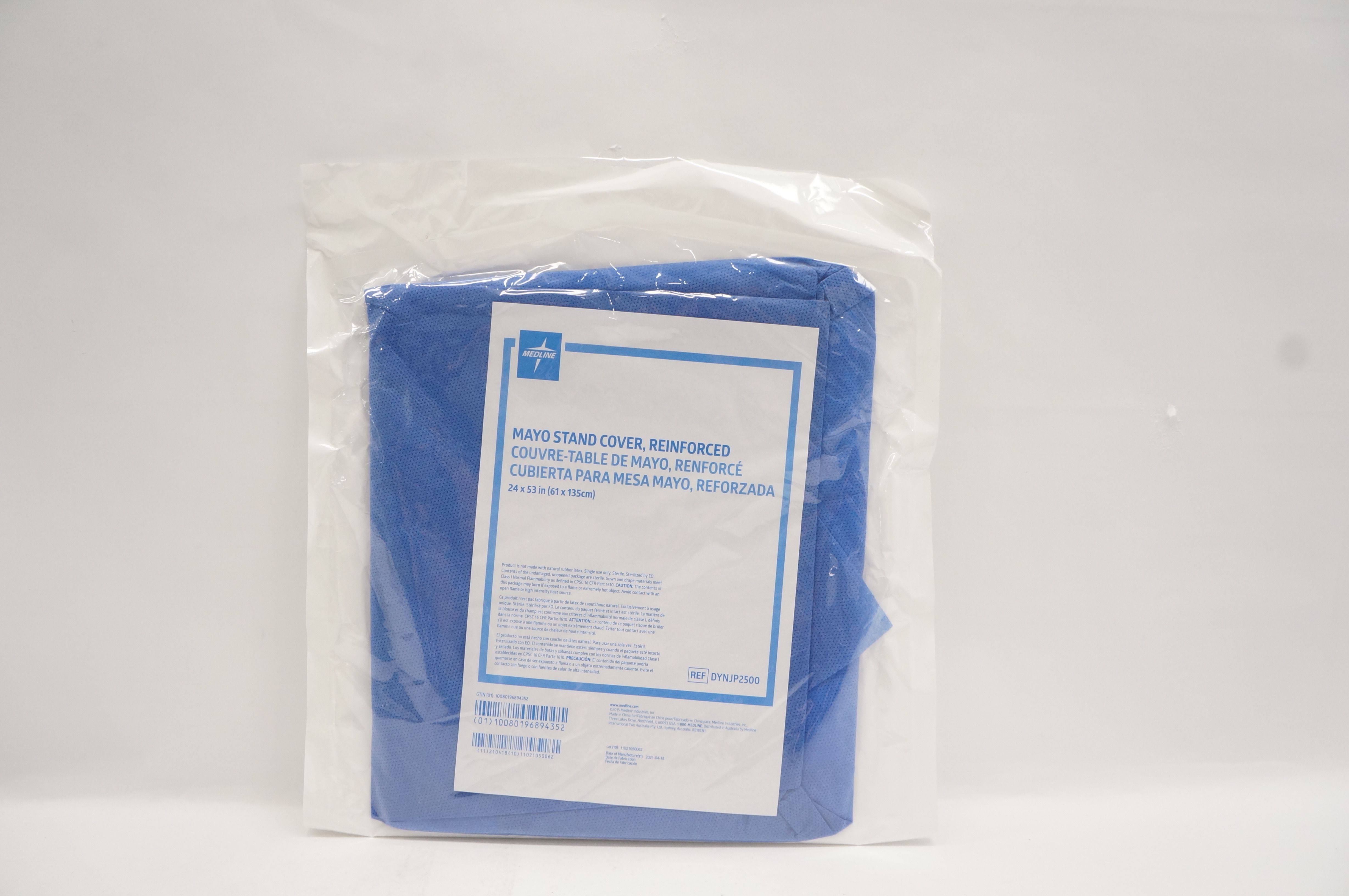 Medline DYNJP2500 Mayo Stand Cover, Reinforced 24 inch x 53 inch