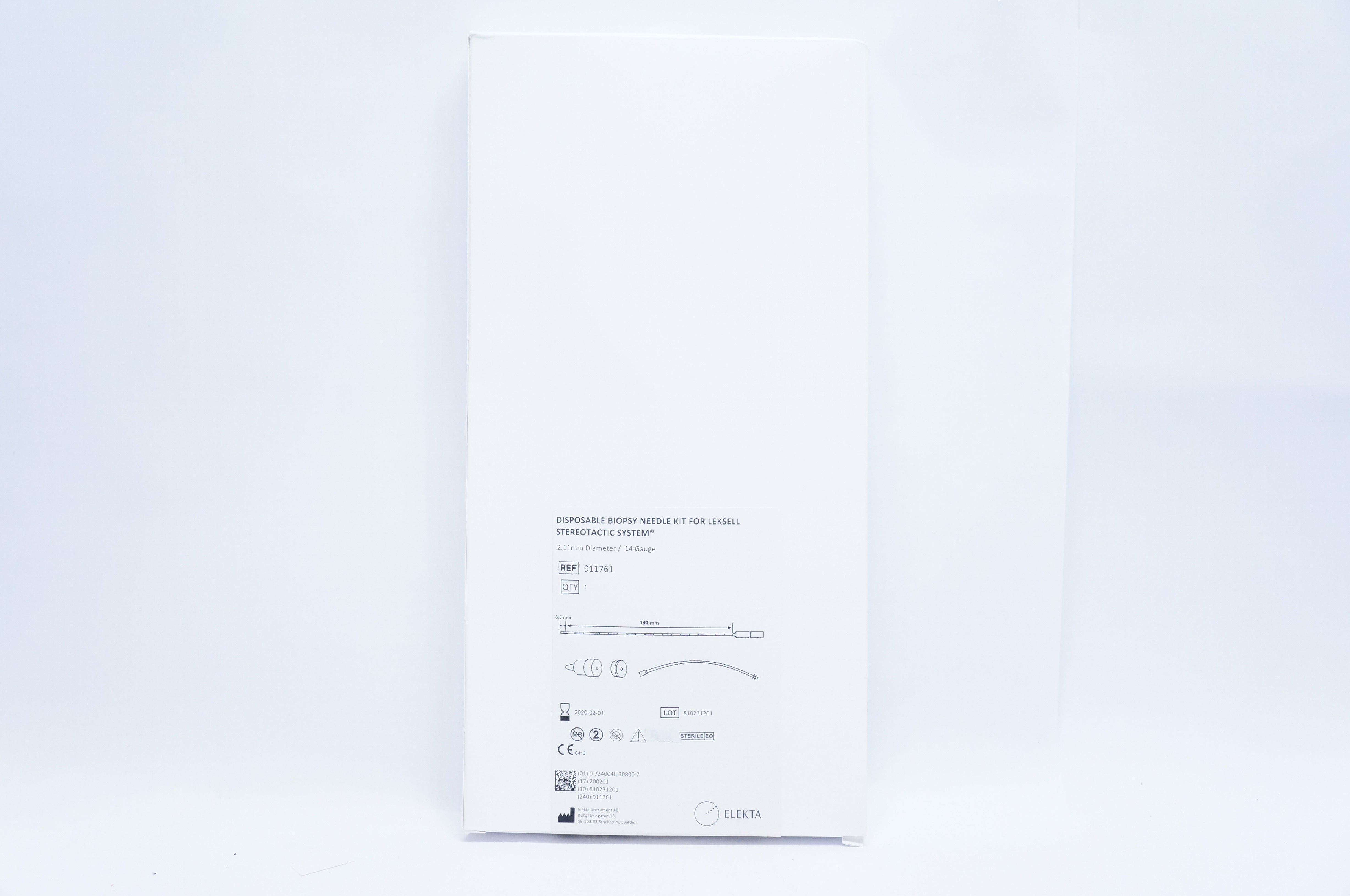 ELEKTA 911761 Disposable Biopsy Ndle Kit For Leksell Stereotactic 14G x 190mm(x)