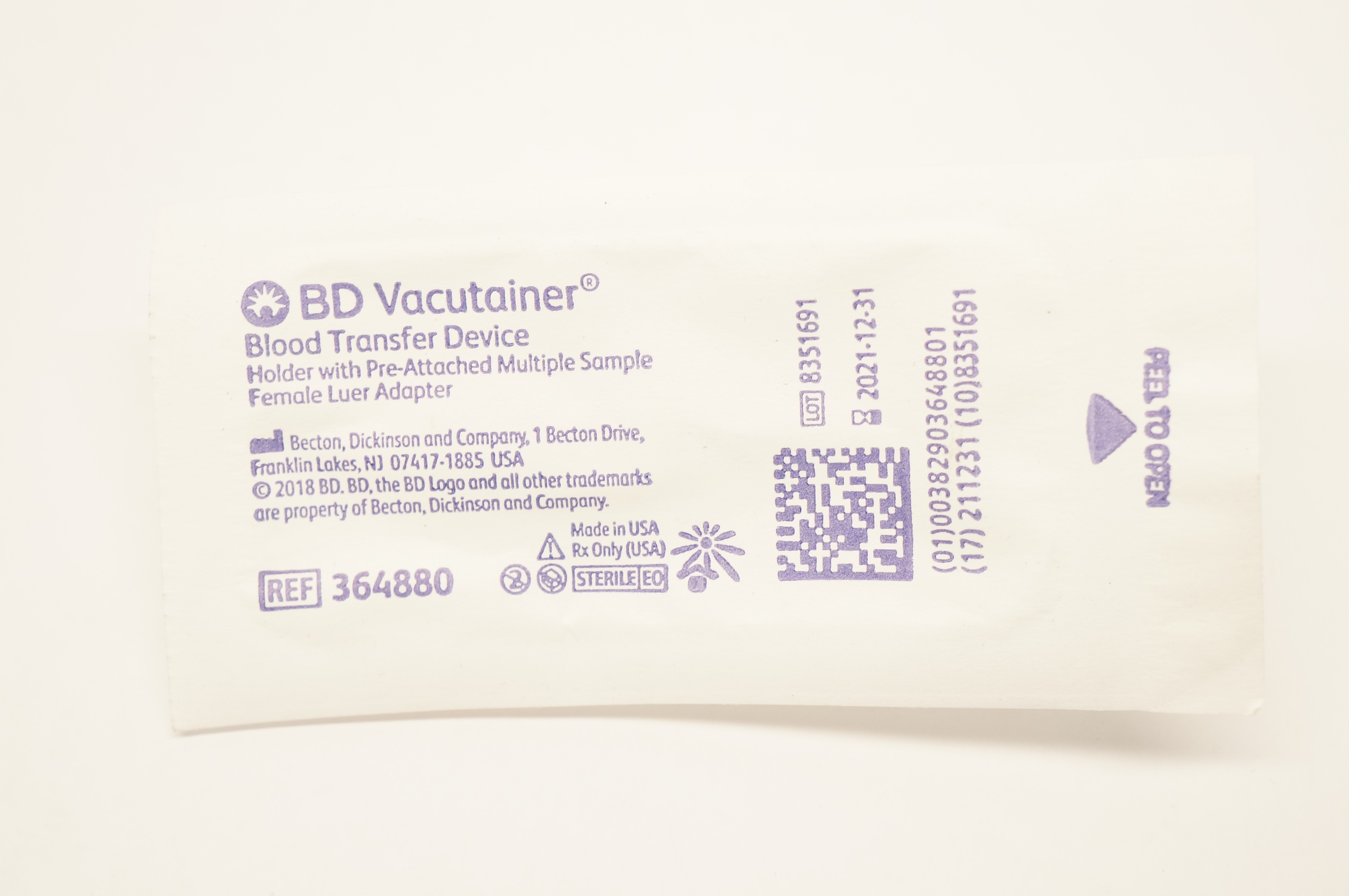 BD 364880 Vacutainer Blood Transfer Device (x)