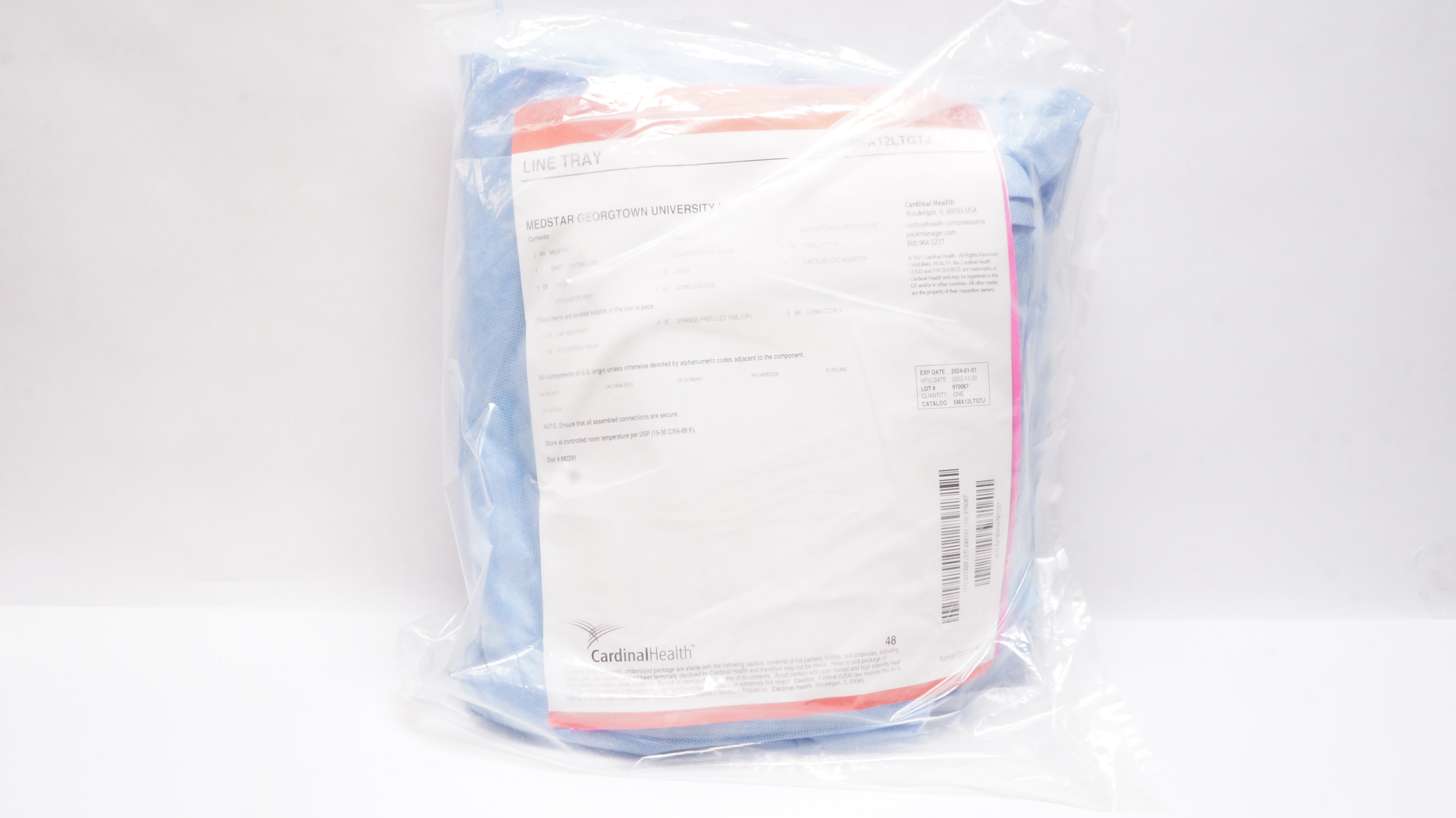Cardinal Health SMA12LTGTJ Presource Line Tray, Medstar Georgtown University H