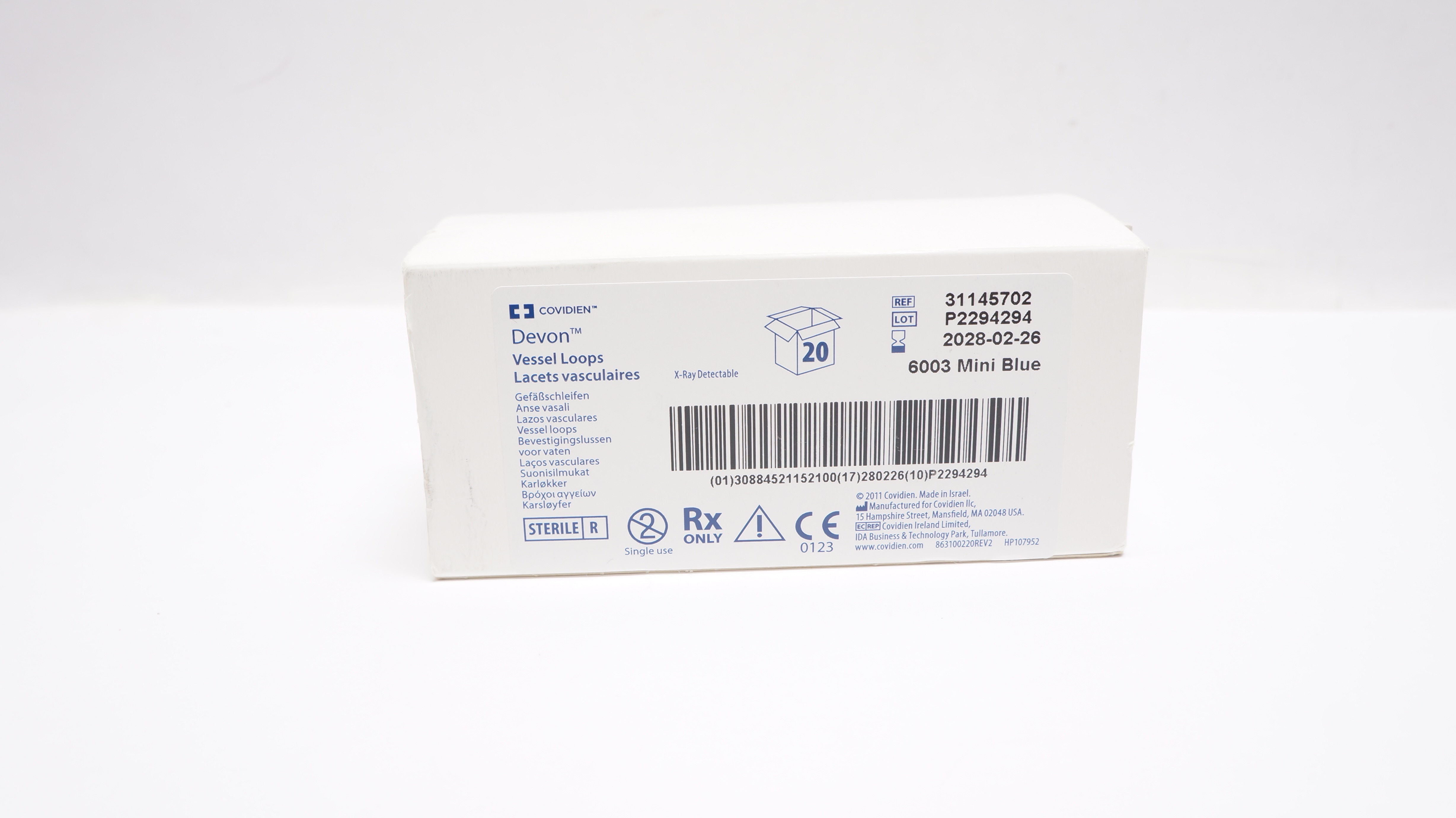 Covidien 31145702 Devon Vessel Loops - Box of 20