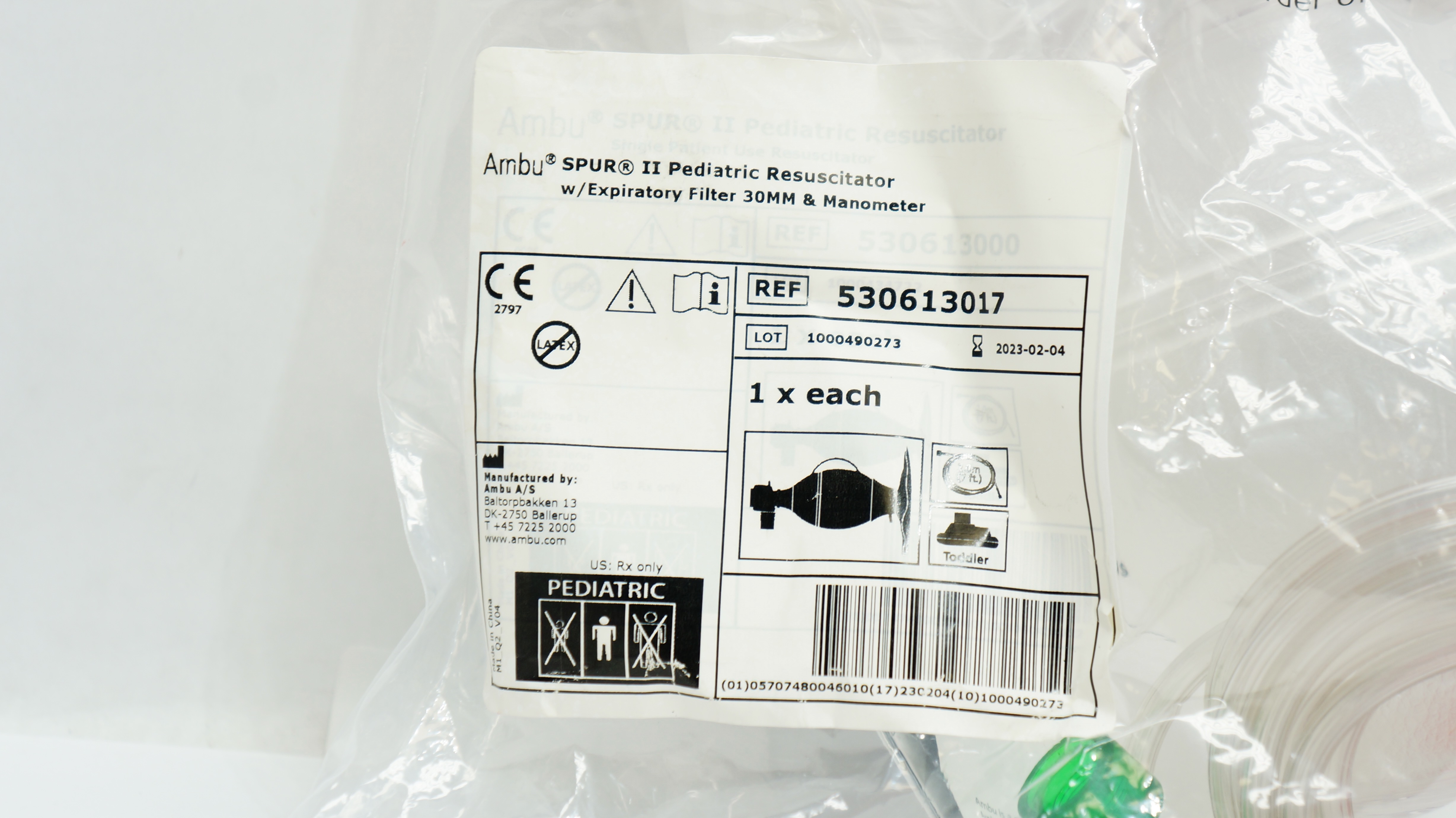 AMBU 530613017 Pediatric Resuscitator w/Expiratory Filter 30mm & Manometer (x)