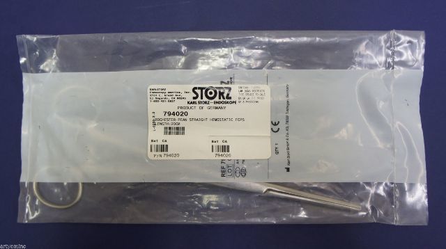 Karl Storz 794020 Rochester-Pean Straight Hemostatic Forceps, 20cm