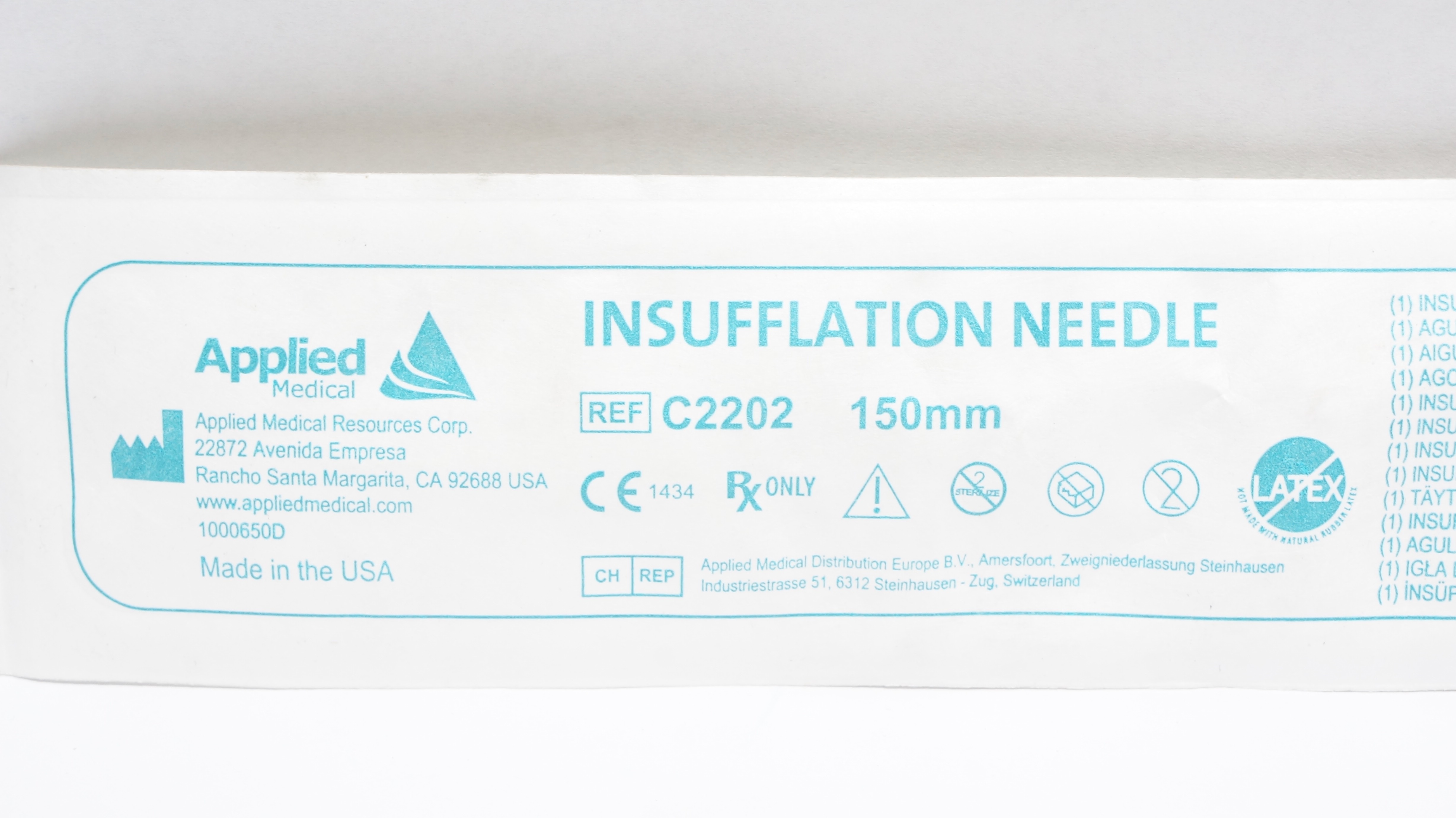 Applied Medical C2202 Insufflation Ndle 150mm (x)