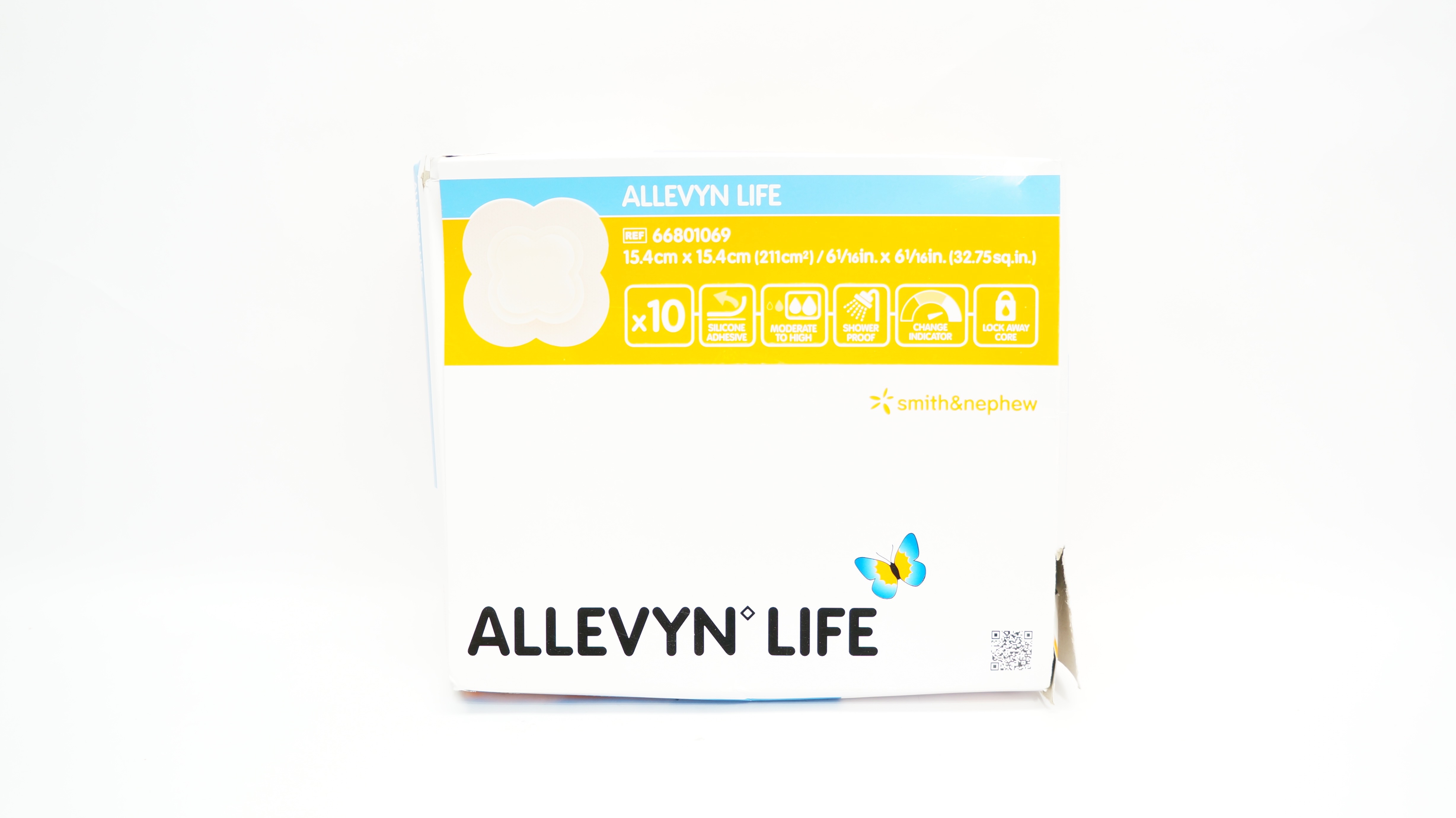 Smith&Nephew 66801069 Allevyn Life Foam Dressing 6-1/16 x 6-1/16inch - Box of 10