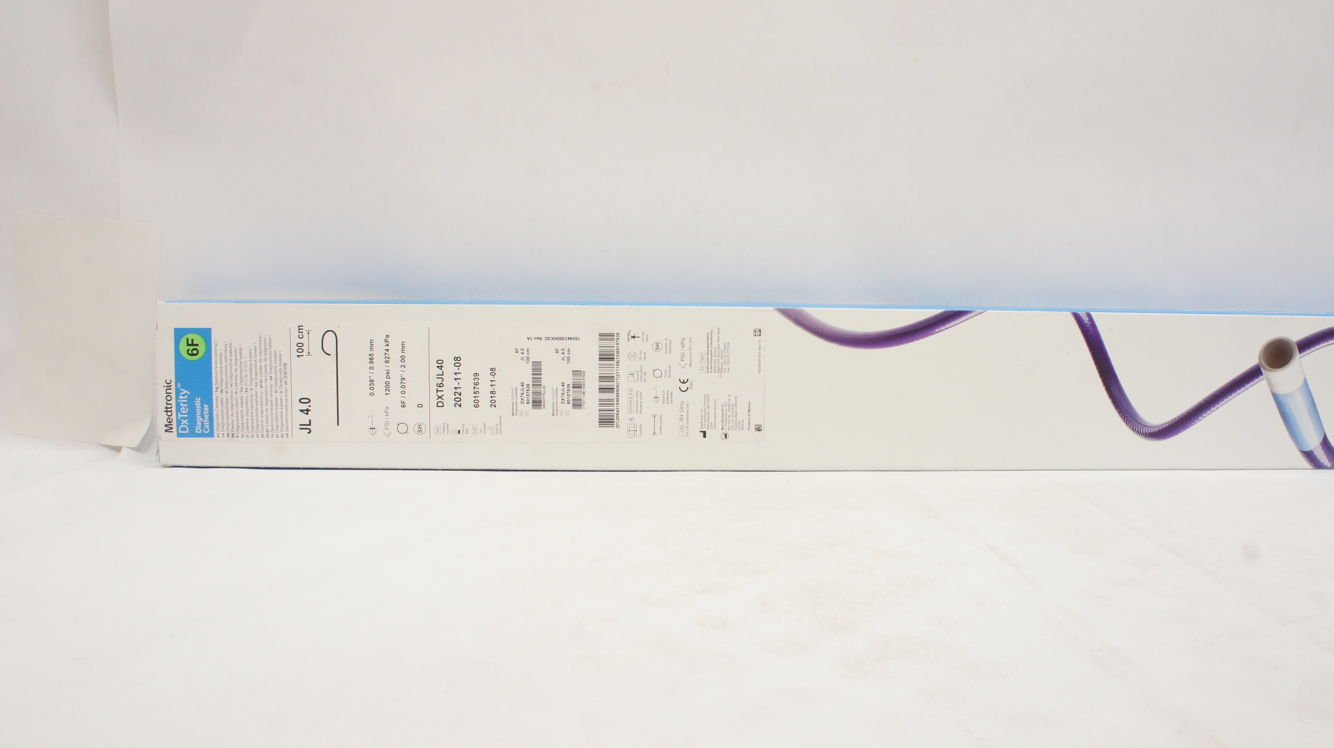 Medtronic DXT6JL40 DxTerity Diagnostic Cath. JL 4.0 6F x 100cm (x)