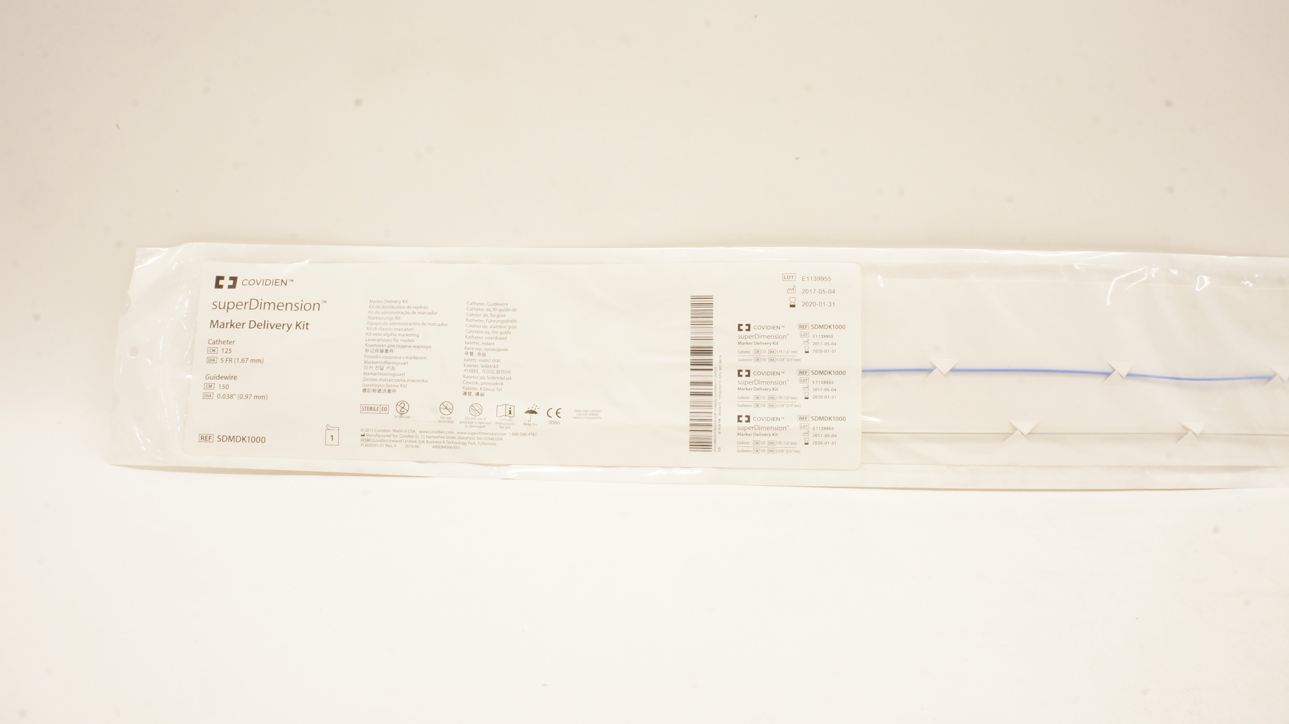 Covidien SDMDK1000 SuperDimension Marker Delivery Kit 5Fr x 0.038inch