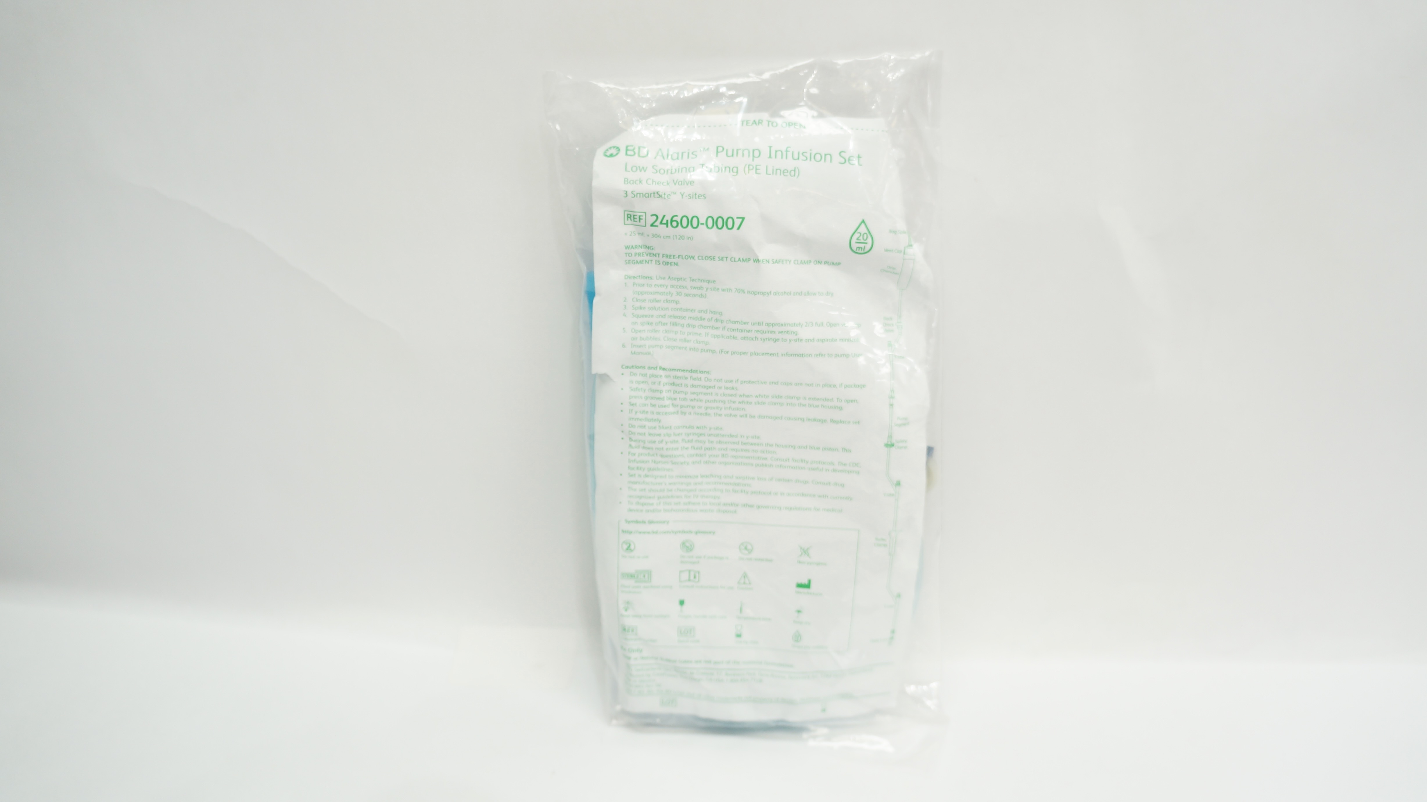 BD 24600-0007 Alaris Pump Infusion Set 25ml x 120inch (Approx.) 20Drops/mL