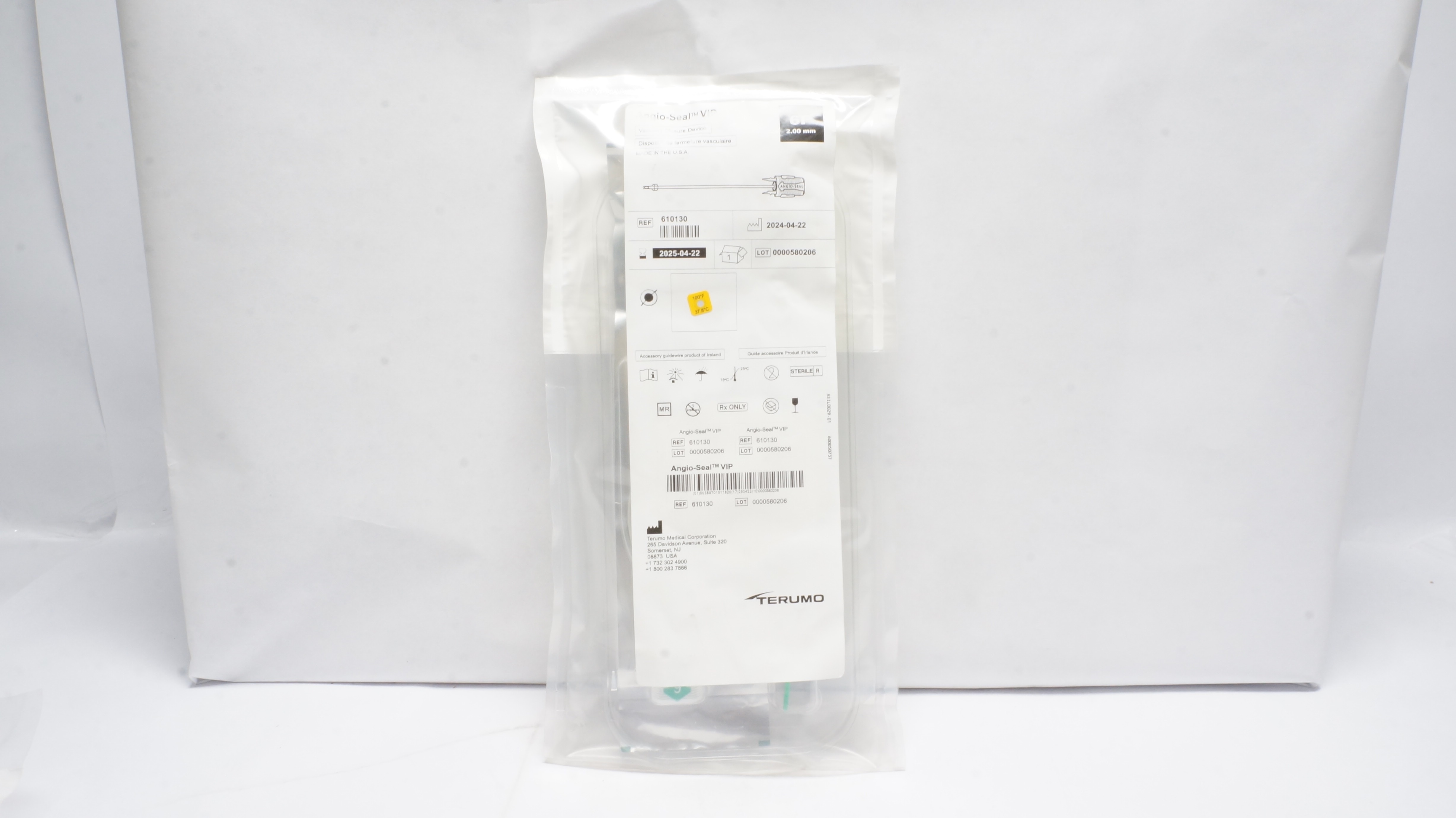 Terumo 610130 Angio-Seal VIP Vascular Closure Device 6F x 2.0mm (x)