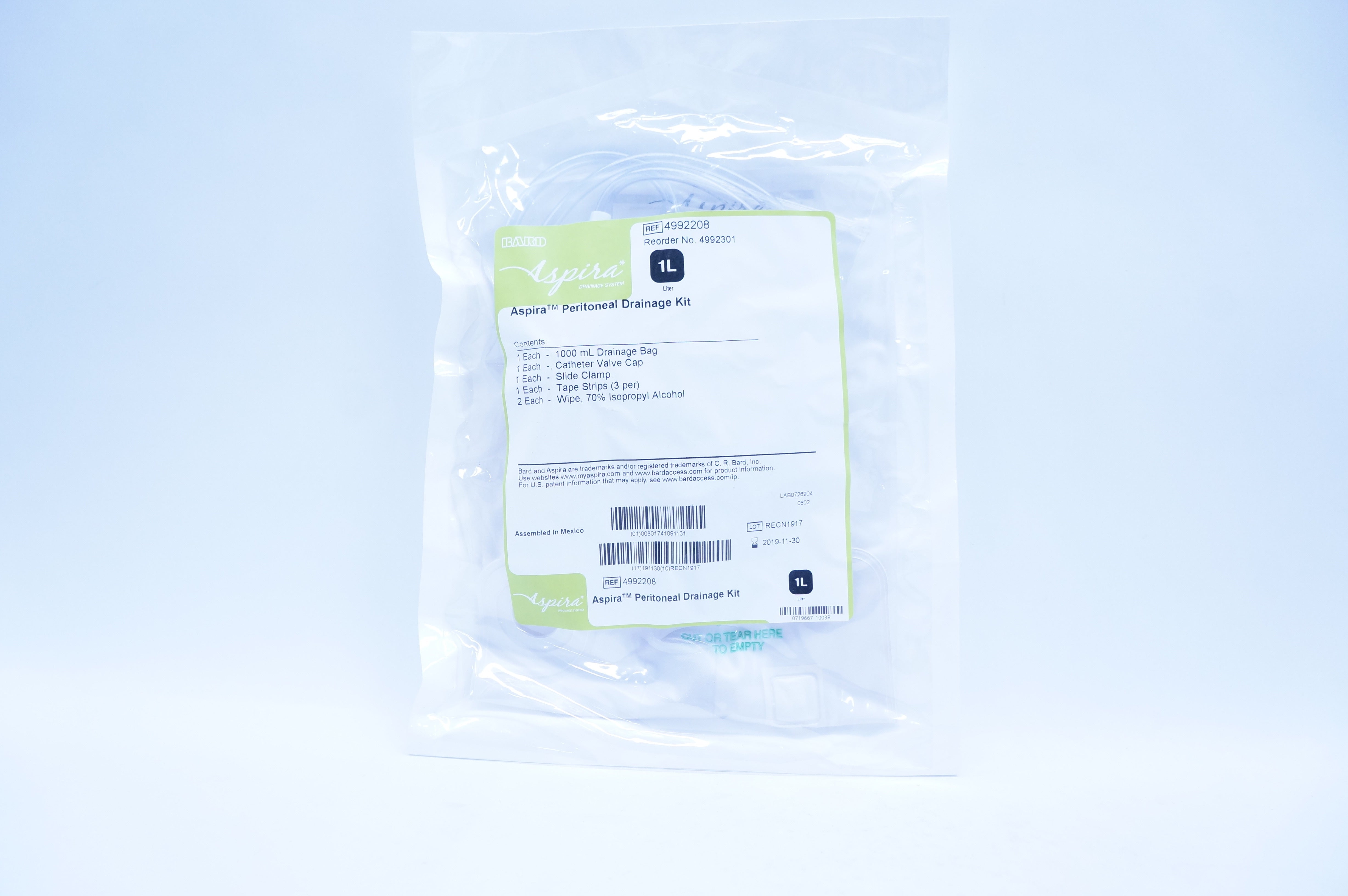 Bard 4992208 Aspira Peritoneal Drainage Kit 1L (x)