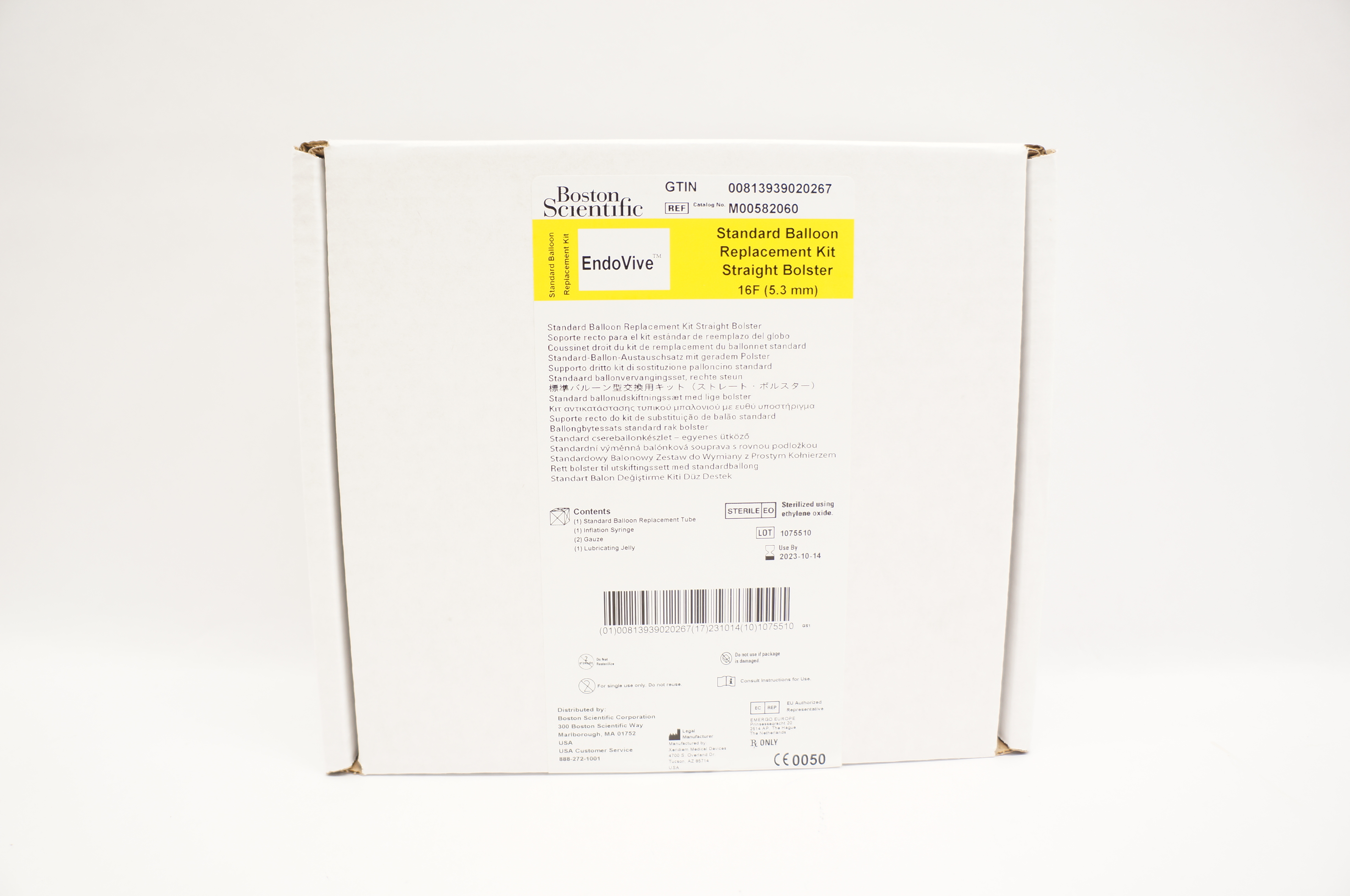 Boston Scientific M00582060 EndoVive Standard Balloon Replacement Kit 16F