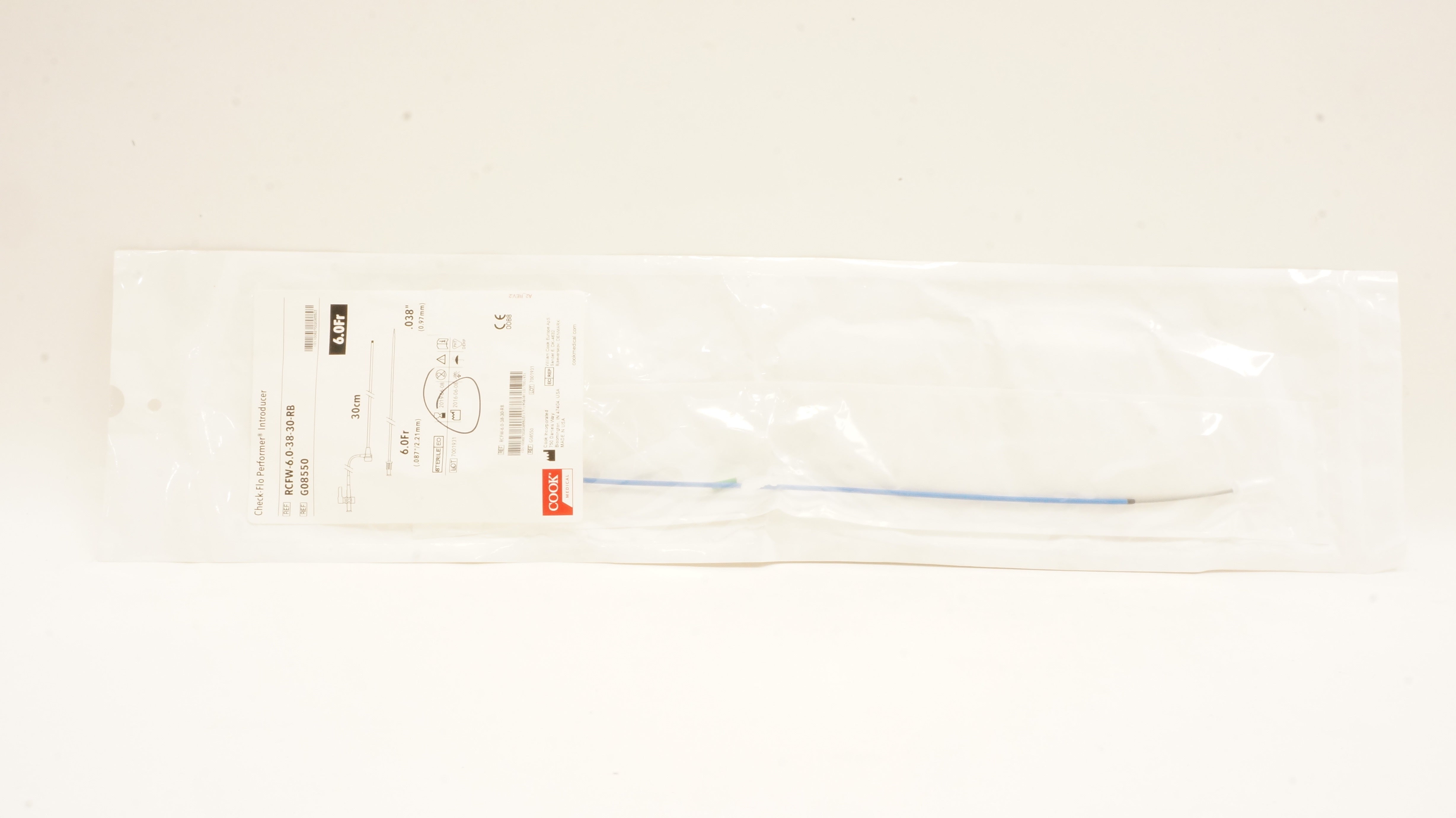 Cook Medical G08550 Check-Flo Performer Introducer Set 6.0Fr (x)