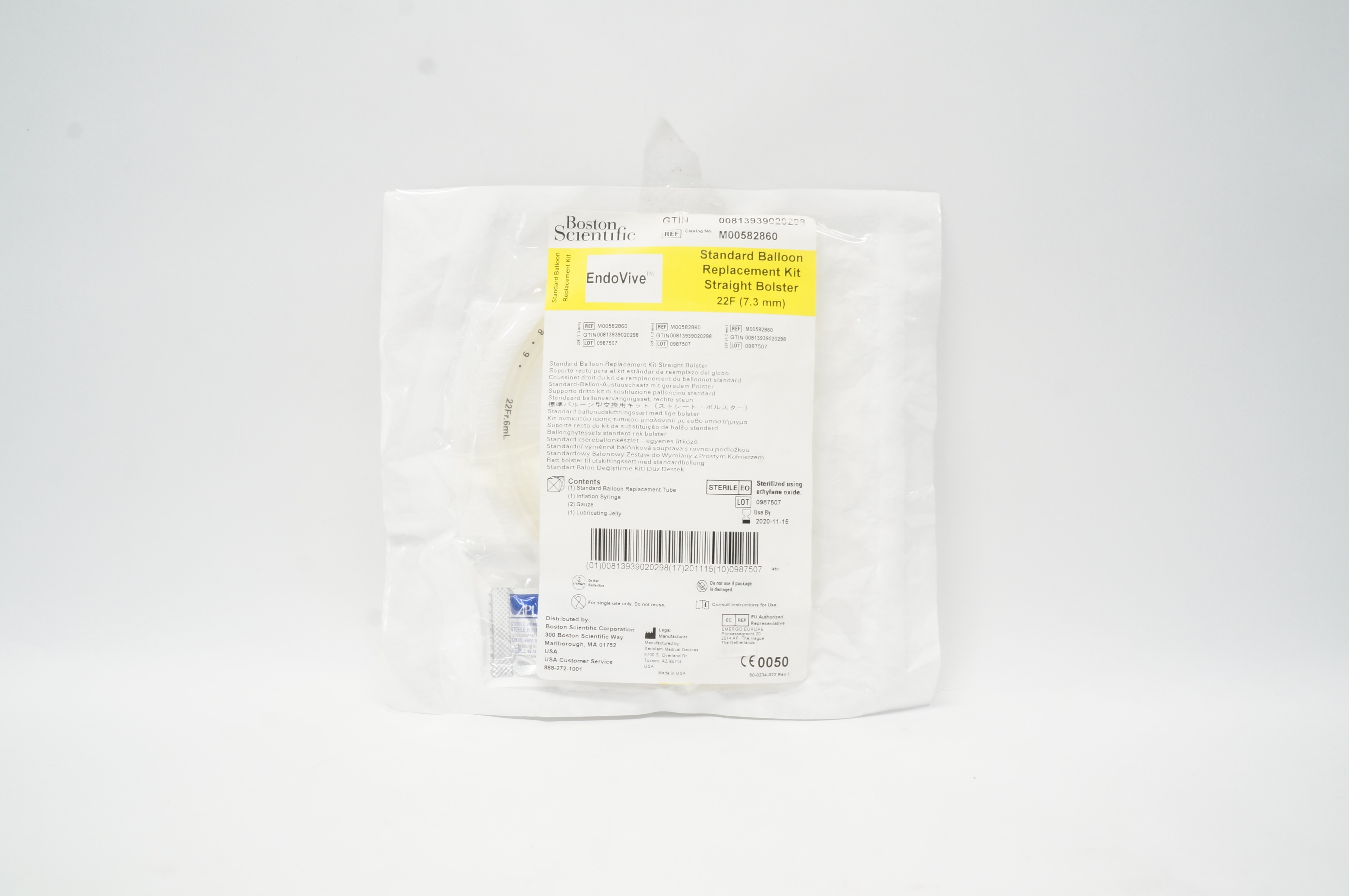 Boston Scientific M00582860 EndoVive Standard Balloon Replacement Kit 22F (x)
