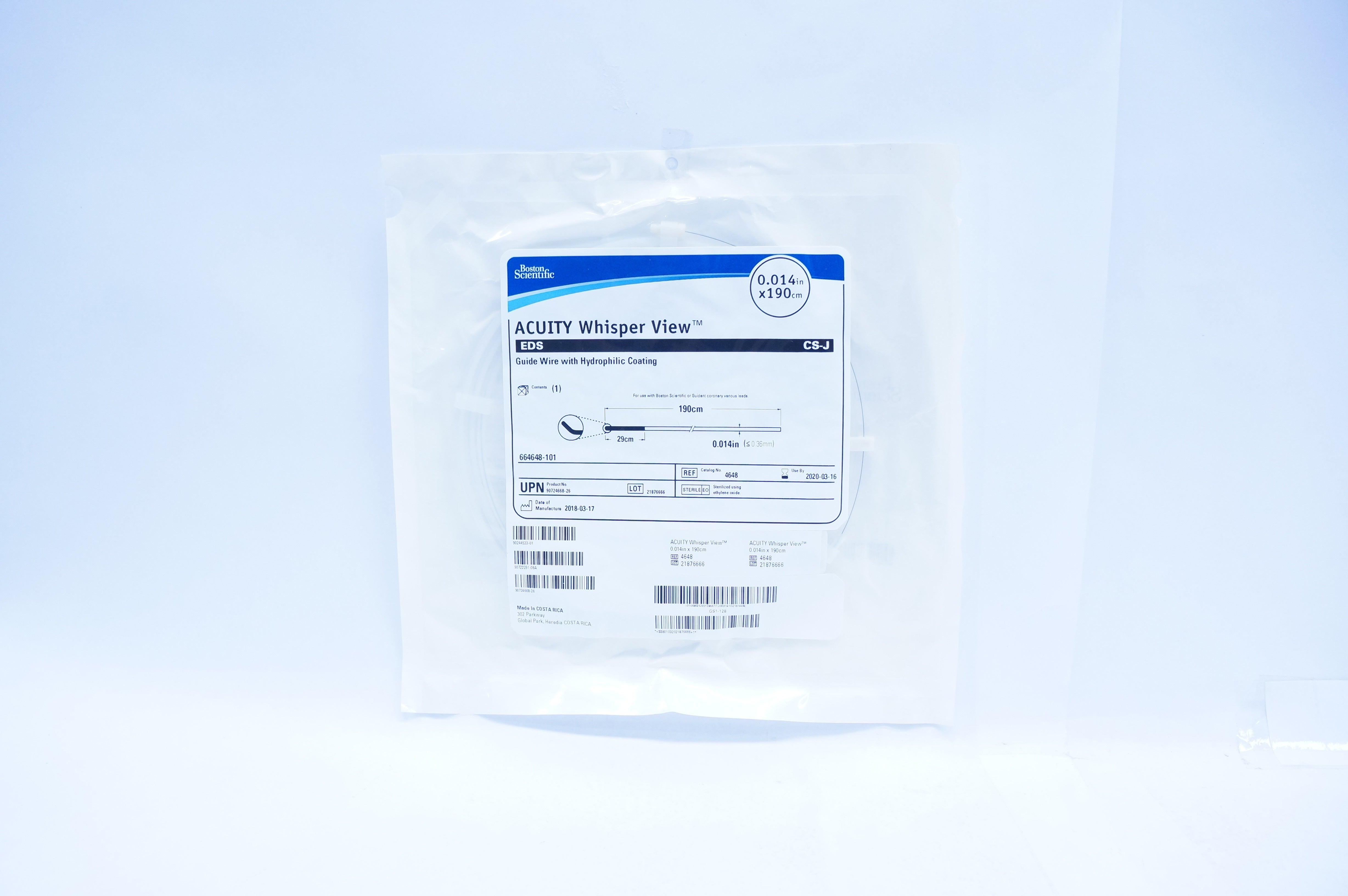 Boston Scientific 4648 Guide Wire with Hydrophilic Coating 0.014inch x 190cm (x)