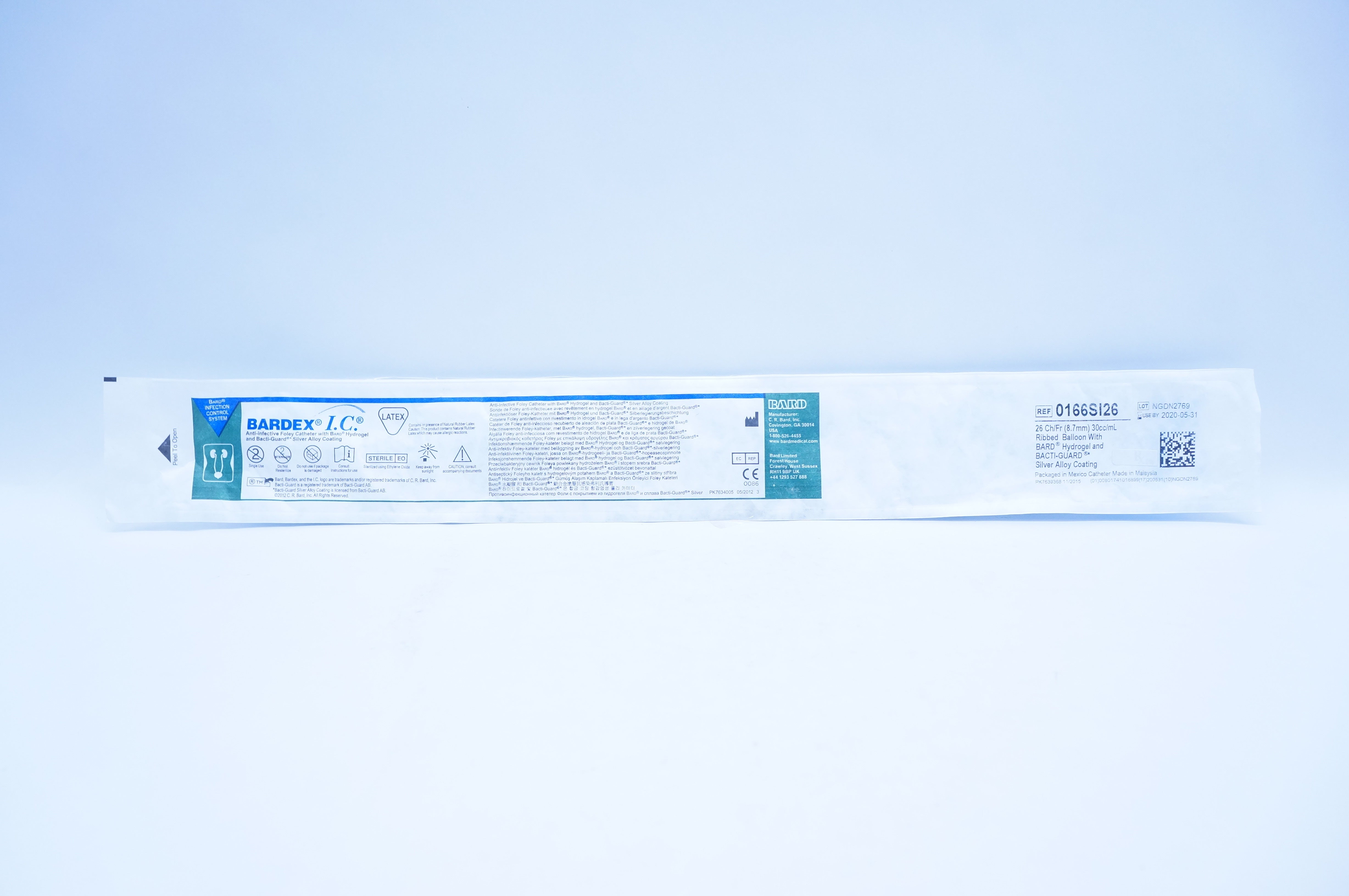 Bard 0166SI26 Bardex I.C. Anti-Intective Foley Cath. 26Fr. 30mL (x)