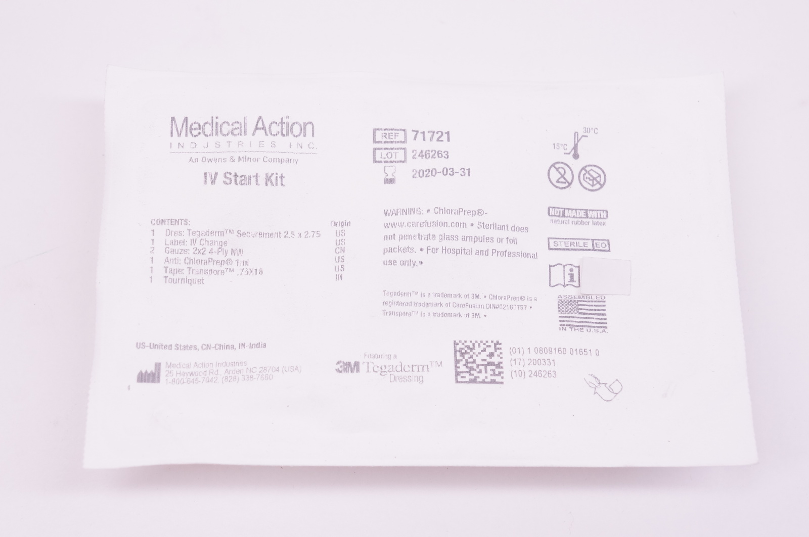 Medical Action 71721 IV Start Kit (x)