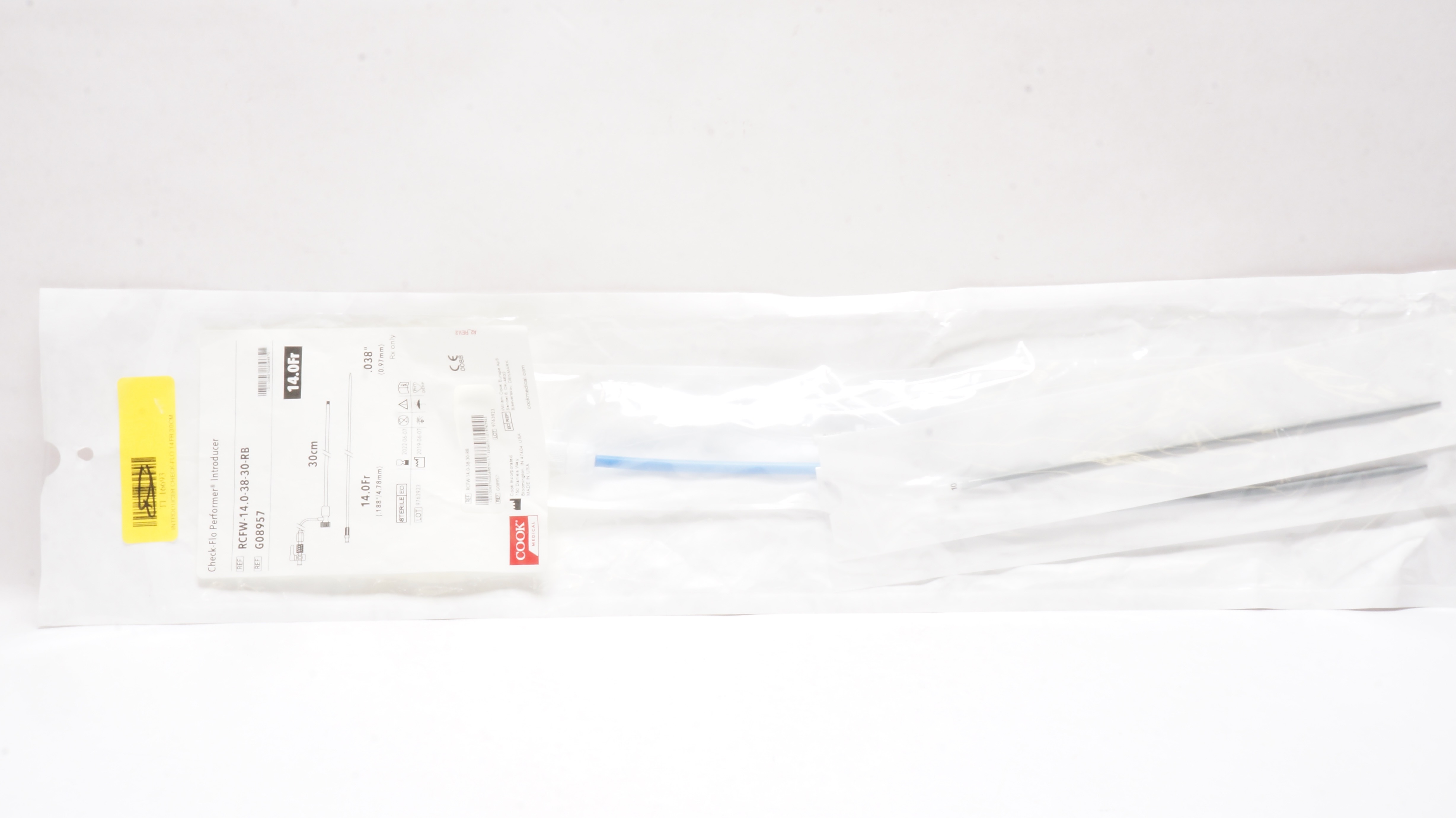 Cook Medical G08957 Check-Flo Performer Introducer 14Fr. x 30cm x .038inch (x)