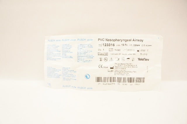 Teleflex 123316 Rusch PVC Nasopharyngeal Airway 16Fr x ID 3.5mm