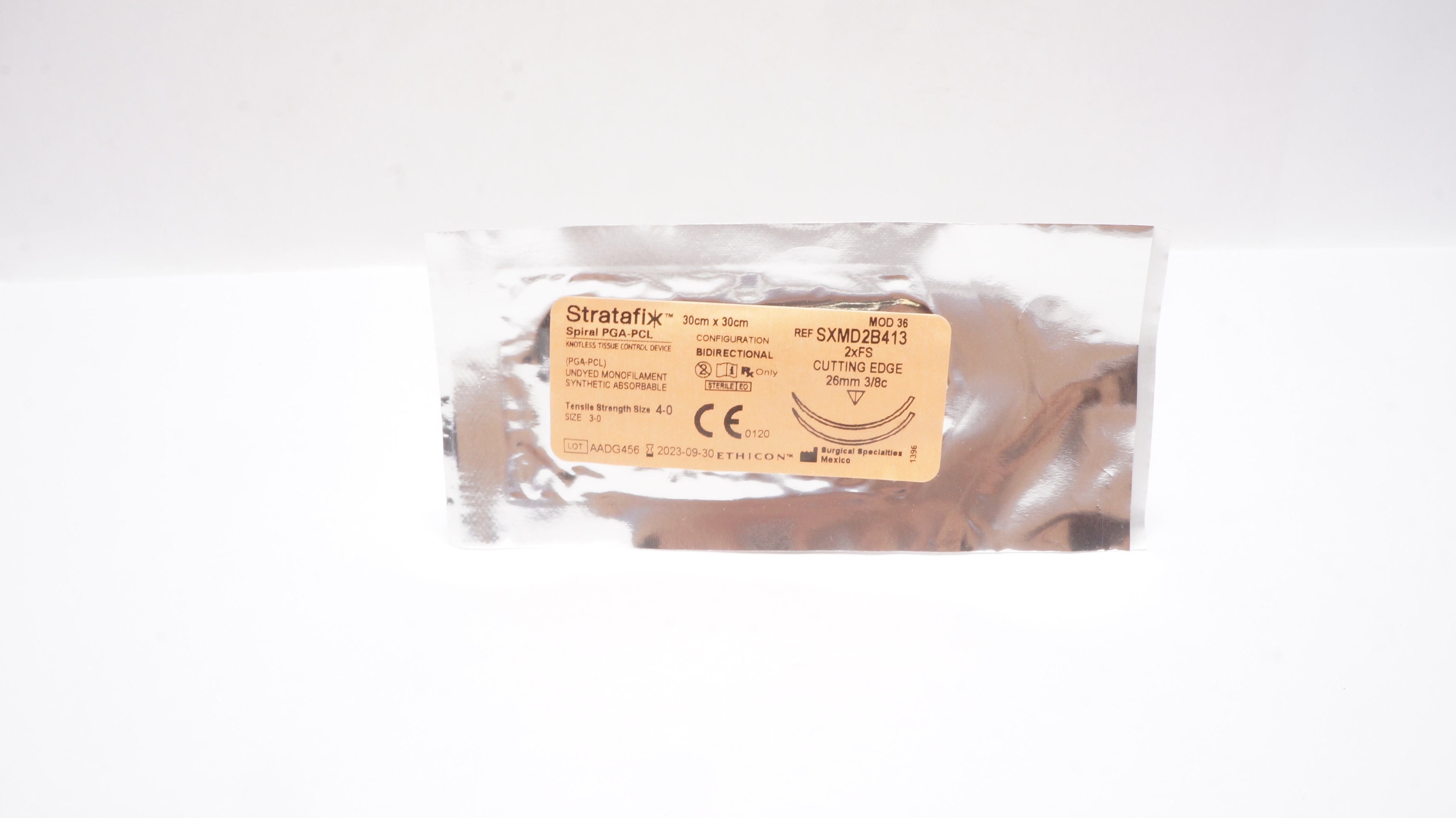 Ethicon SXMD2B413 4-0 Stratafix Stre 2xFS Cutting Edge 26mm 3/8c 30x30cm