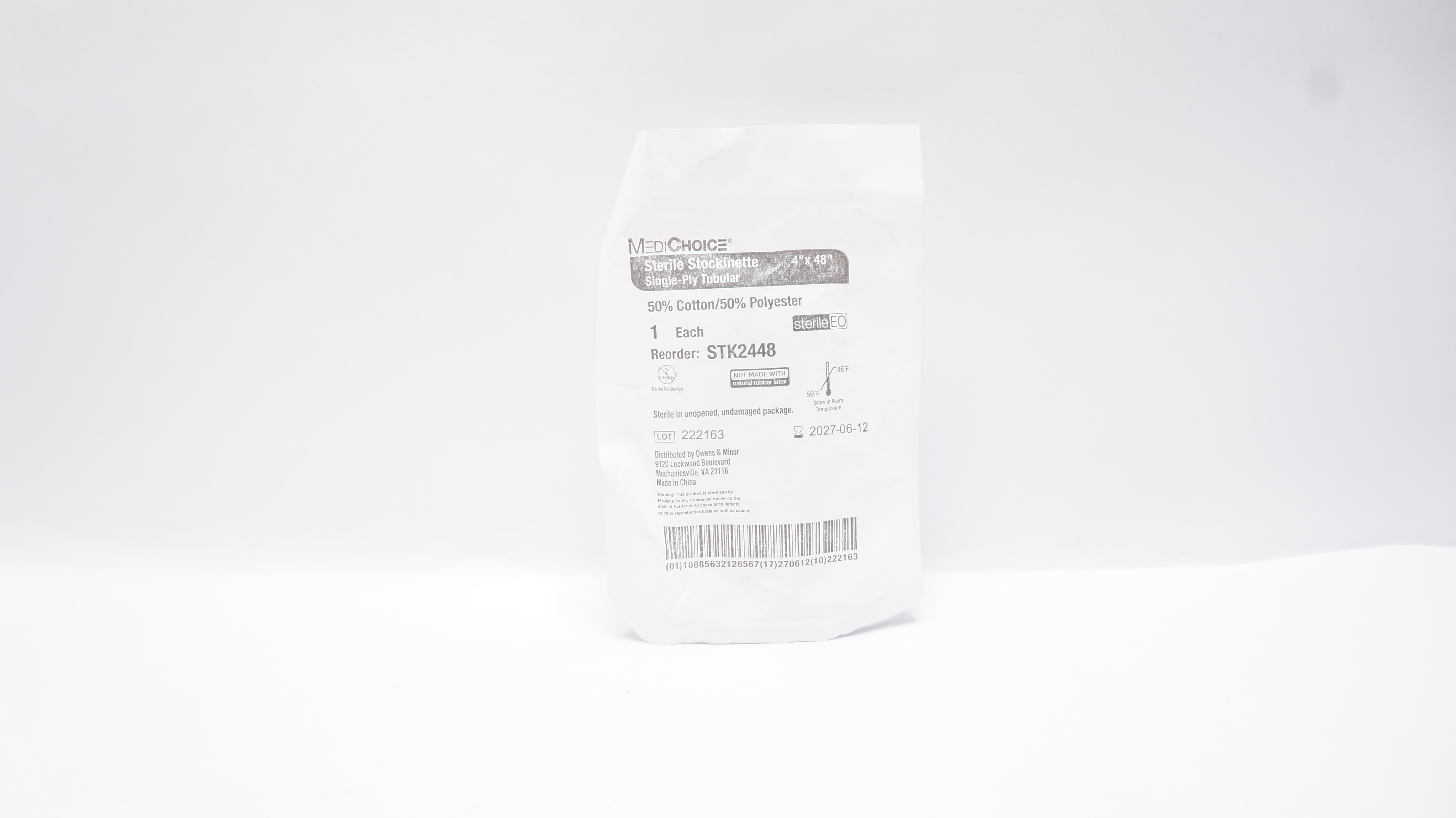 MediChoice STK2448 Single-Ply Tubular Stockinette 4 inch x 48 inch