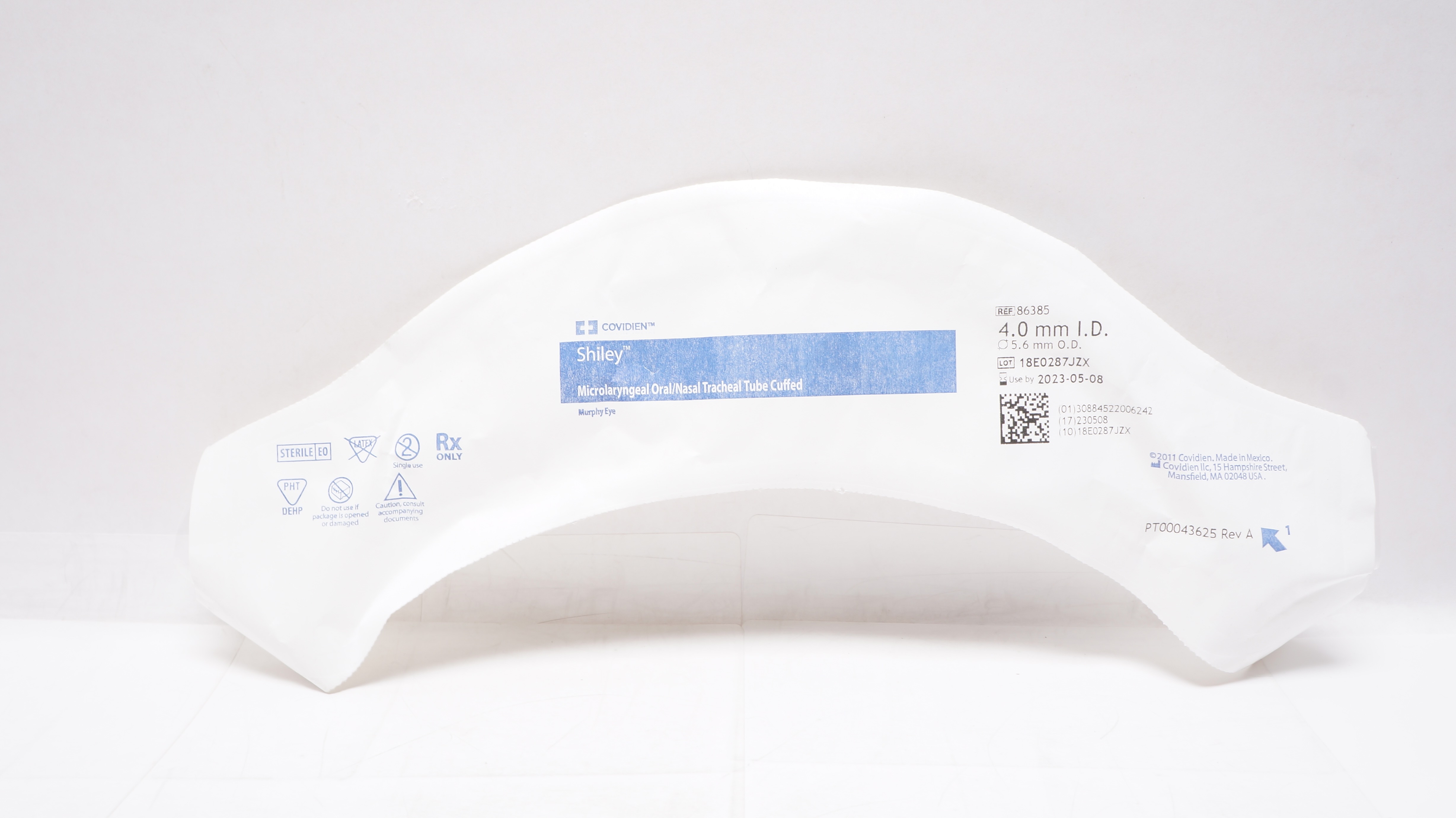 Covidien 86385 Shiley Microlaryngeal Oral/Nasal Tracheal Tube 4.0mm x 5.6mm (x)