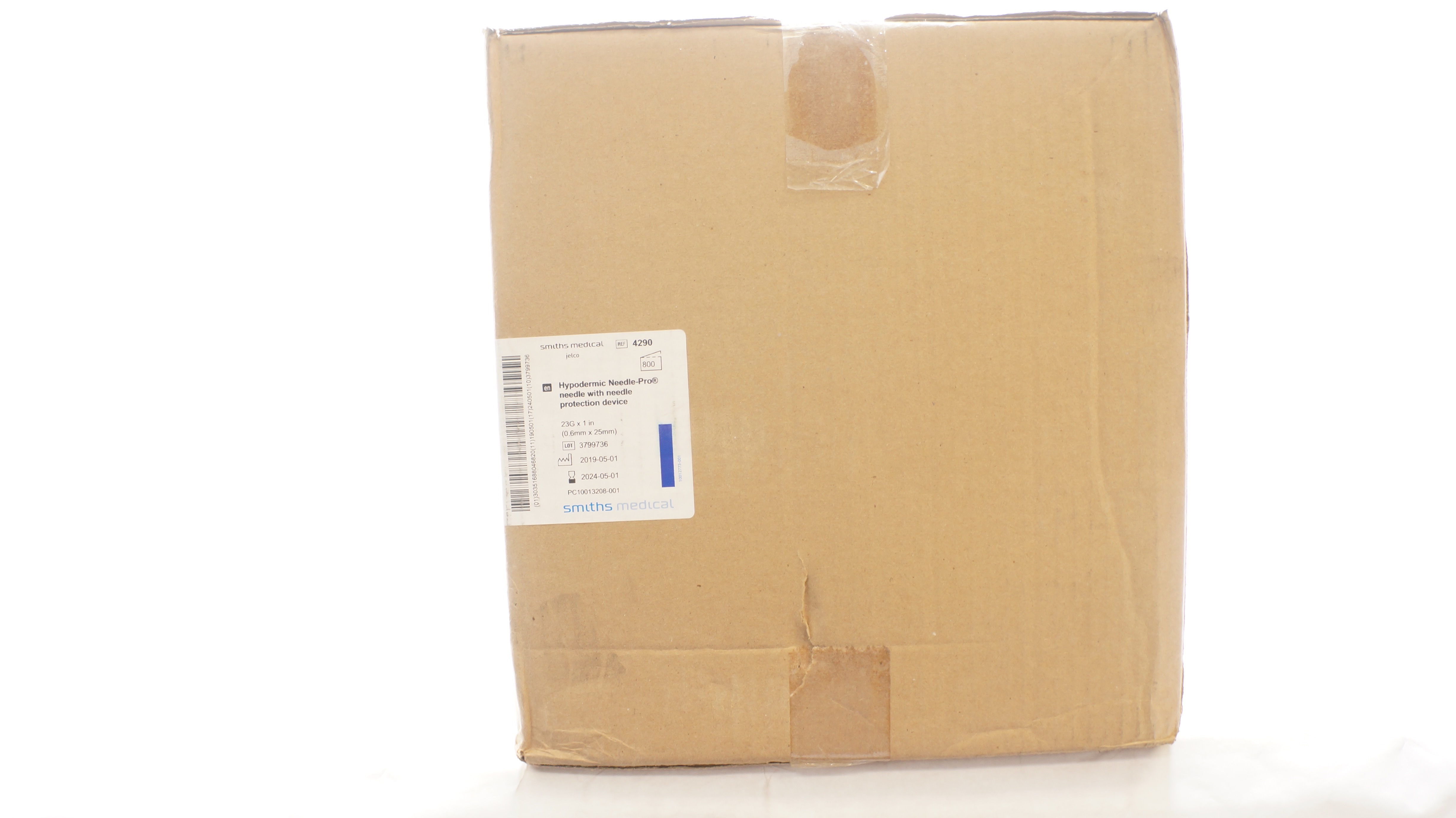 Smiths Medical 4290 Hypodermic Ndle w/Protection Device 23G x 1inch - Case of 800