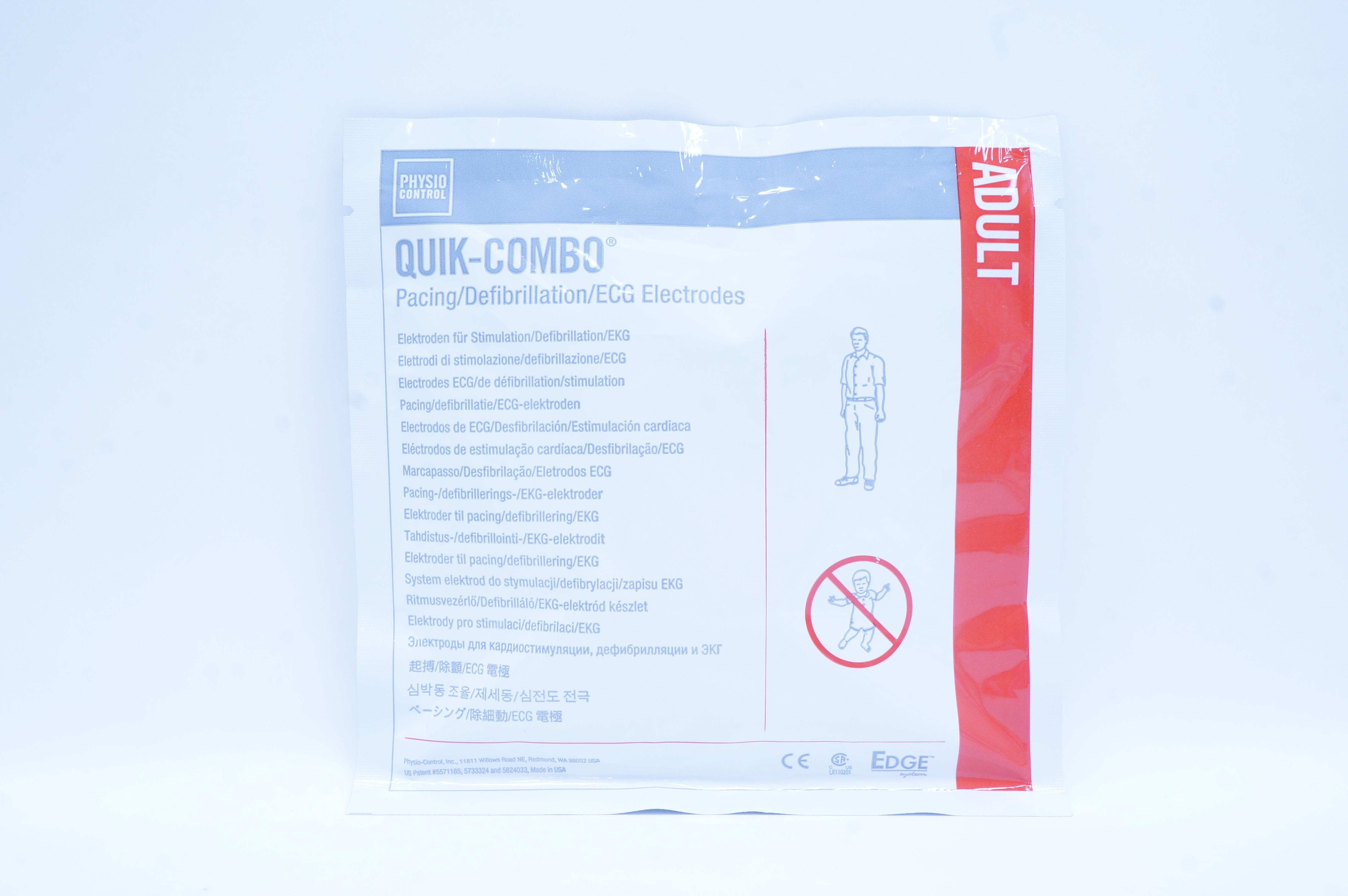 Physio Control 11996-000091 Quik-Combo Pacing/Adult ECG Electrodes (x)