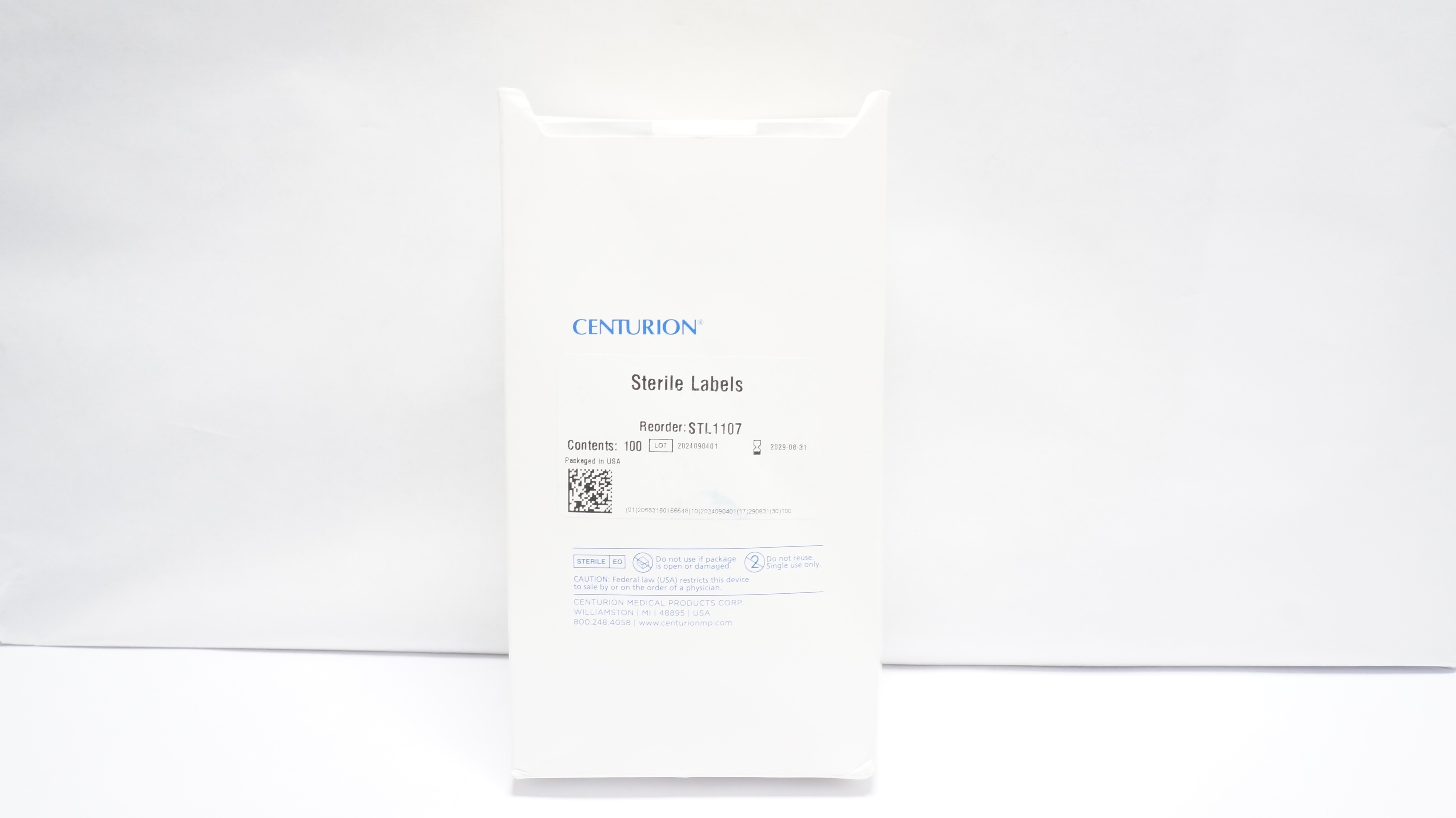 Centurion STL1107 Sterile Labels - Pack of 100