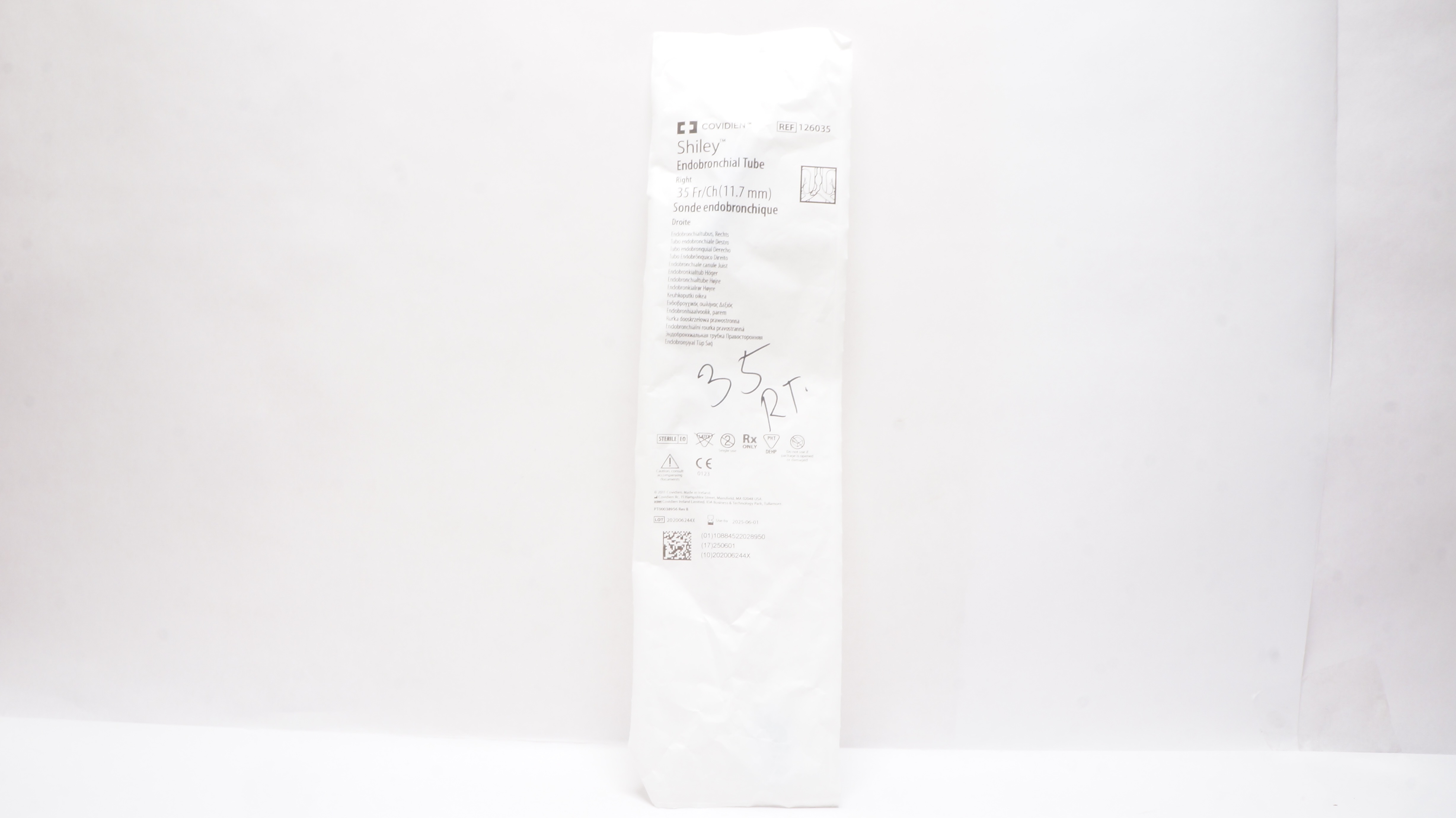 Covidien 126035 Shiley Endobronchial Tube, Right 35Fr/Ch