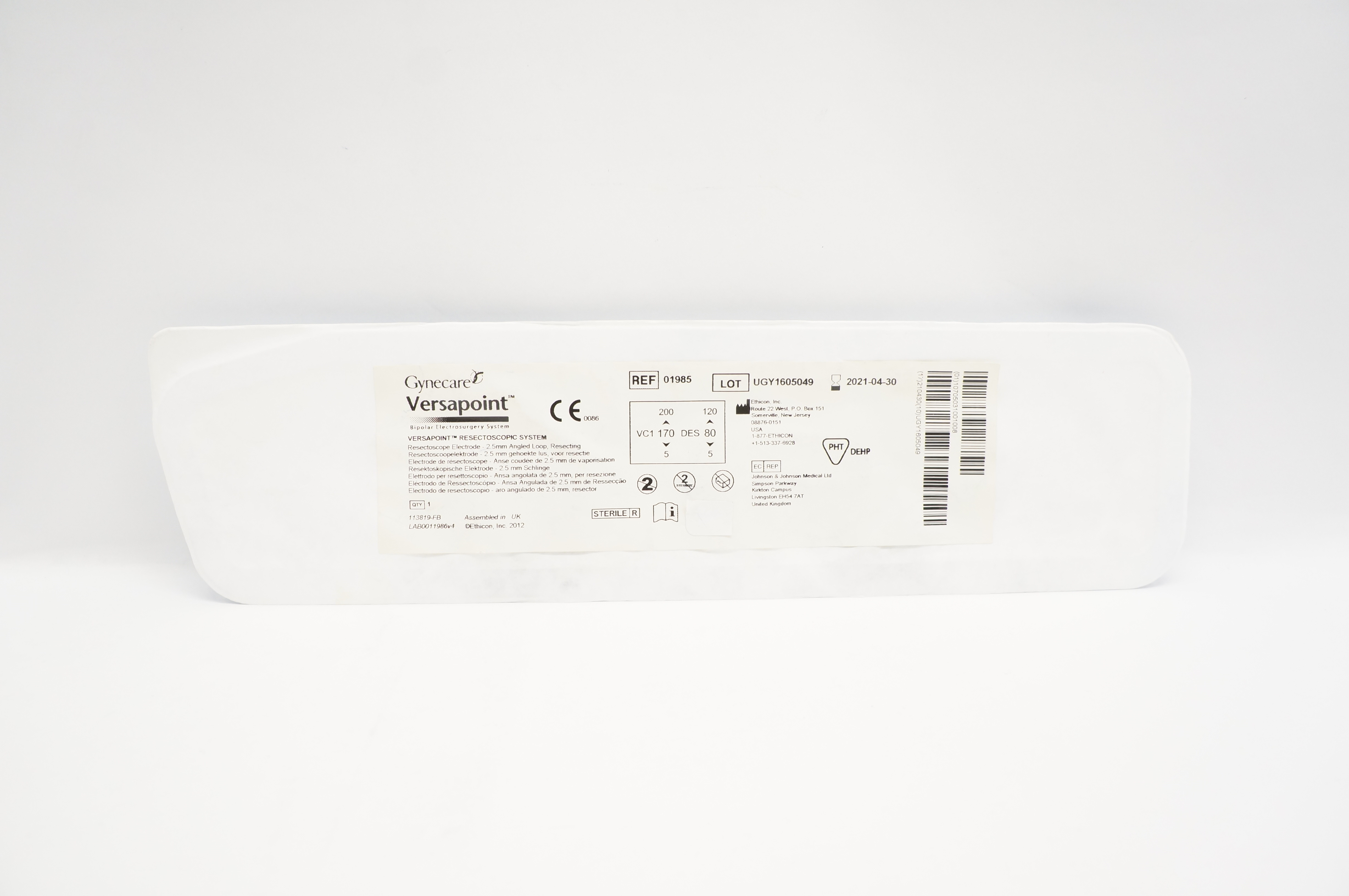 Gynecare 01985 Ethicon Versapoint Resectoscopic System 2.5mm (x)