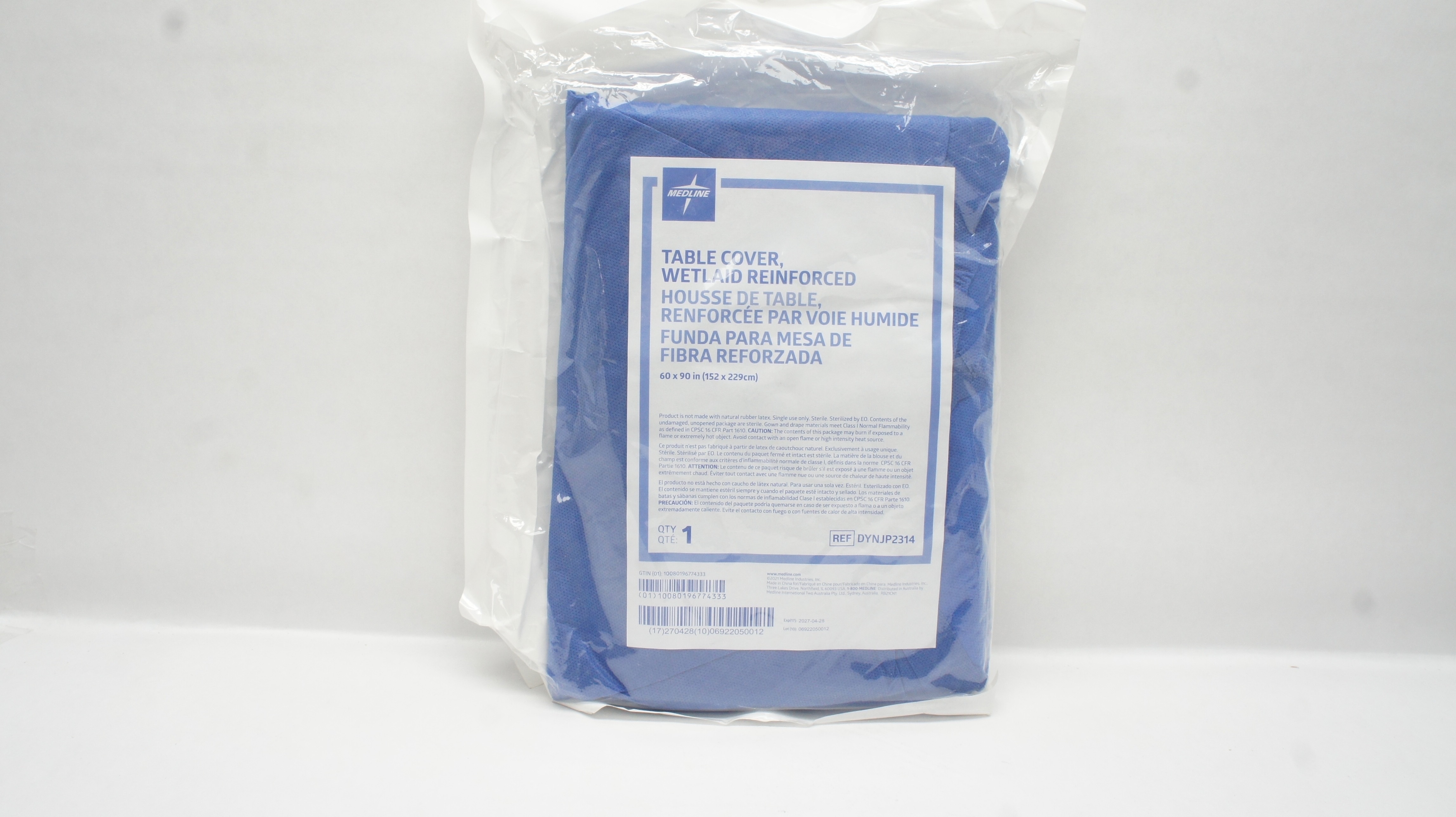Medline DYNJP2314 Table Cover, Wetlaid Reinforced 60 x 90inch