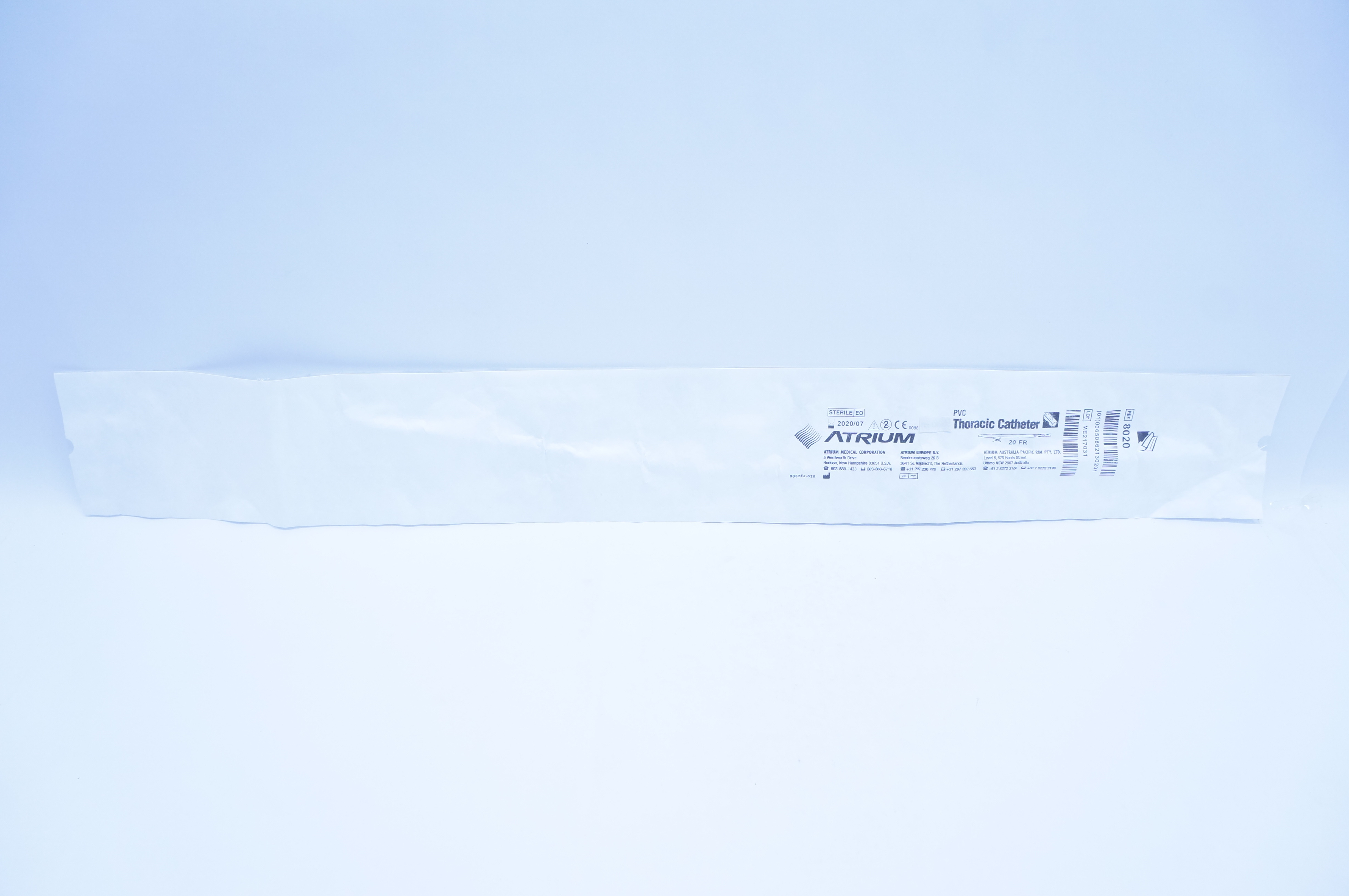 Atrium 8020 PVC Thoracic Cath. 20FR. (x)