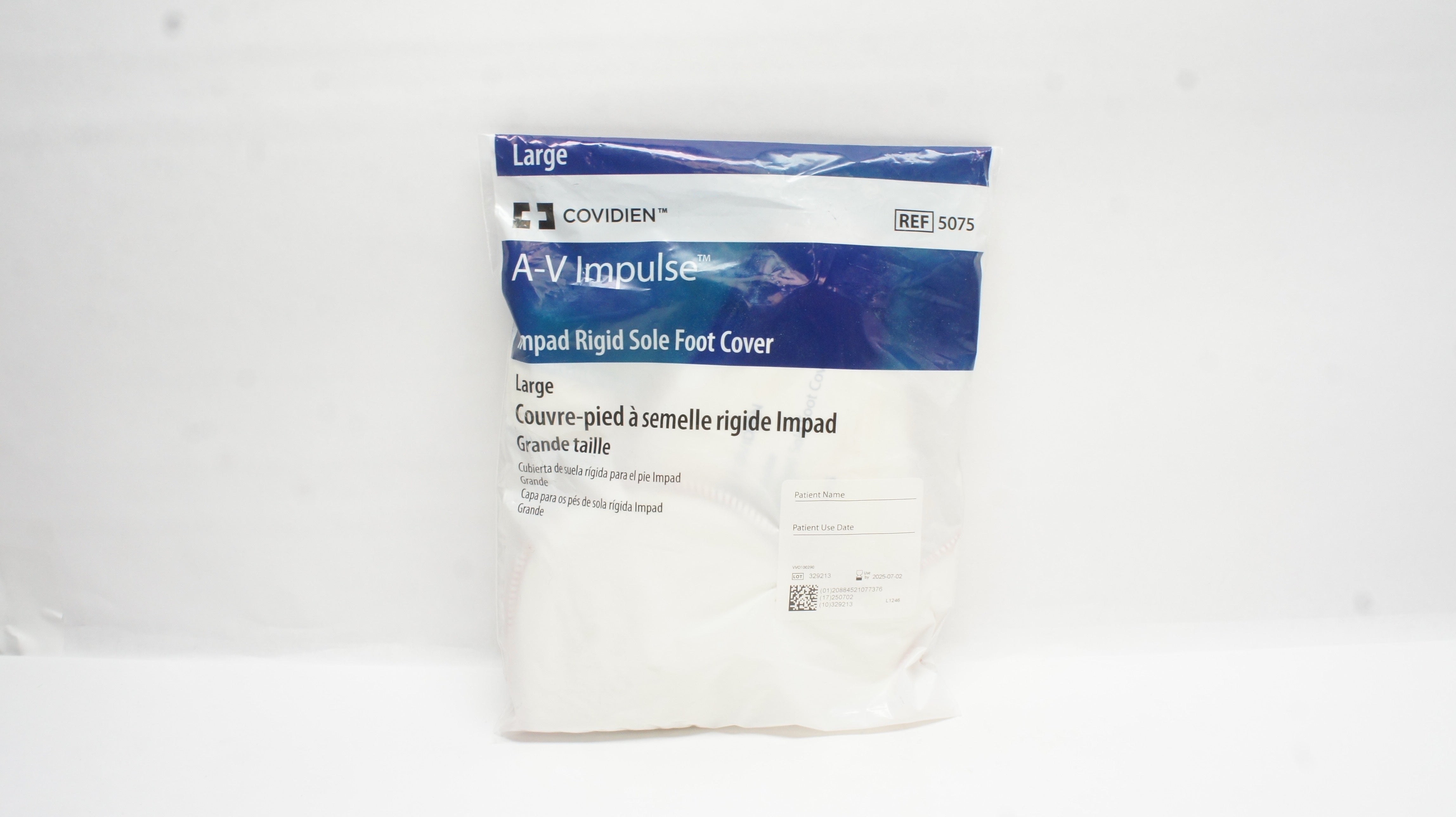 Covidien 5075 A-V Impulse Impad Rigid Sole Foot Cover Large <13inch