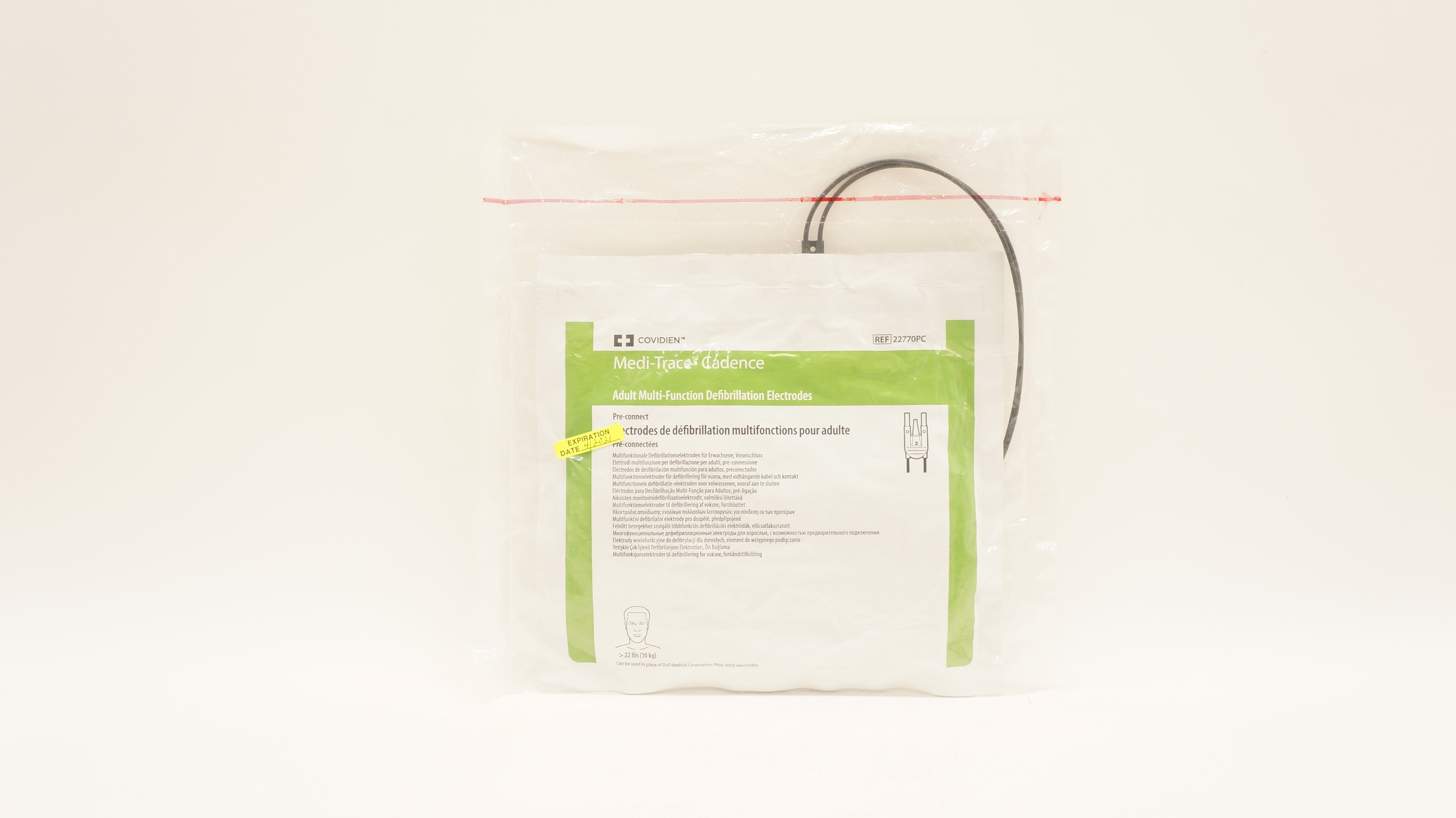 Covidien 22770PC Medi-Trace Cadence Adult Multi-Function Electrodes  >22lbs