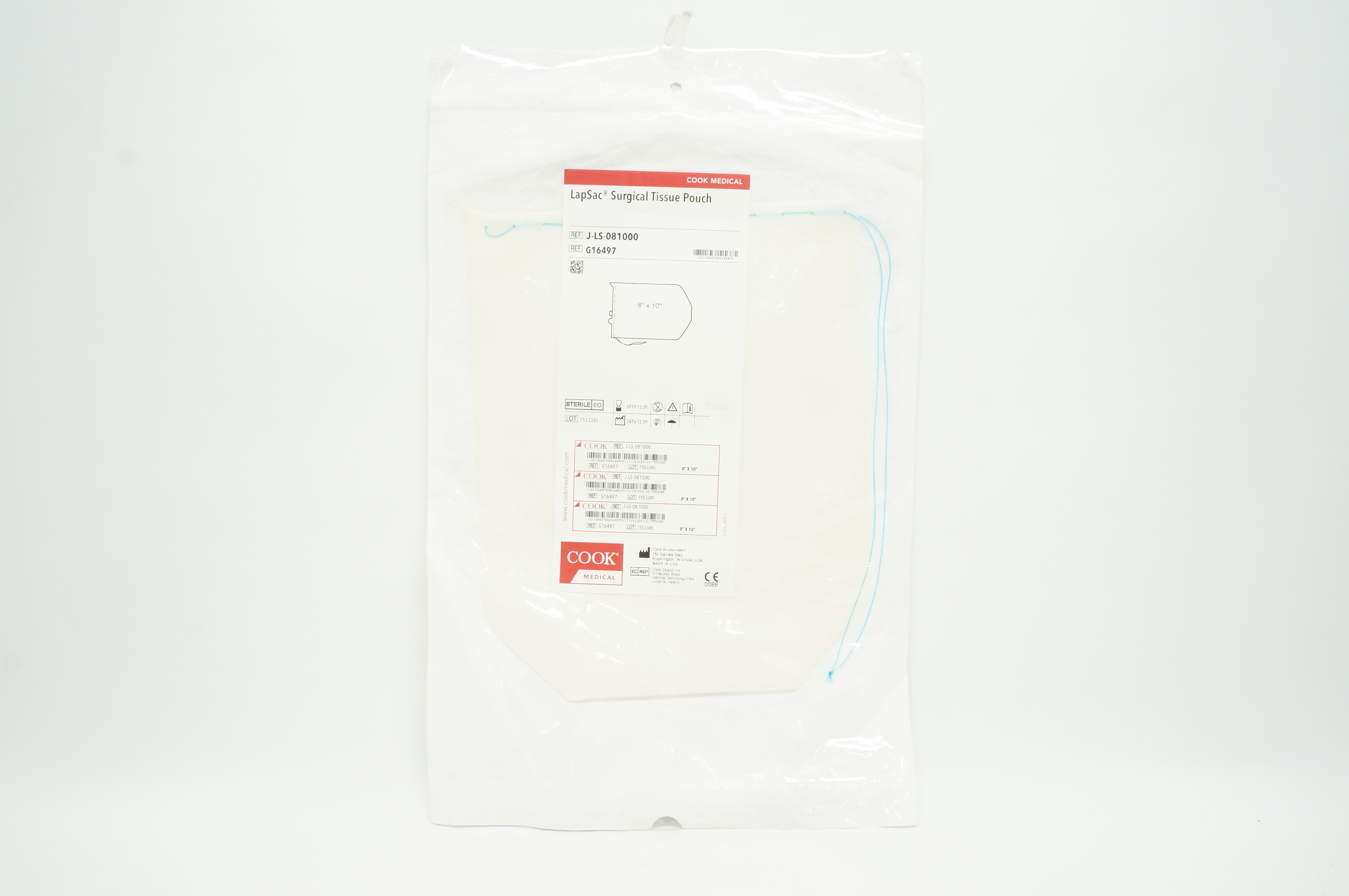 Cook Medical G16497 LapSac Surgical Tissue Pouch 8inch x 10inch (x)